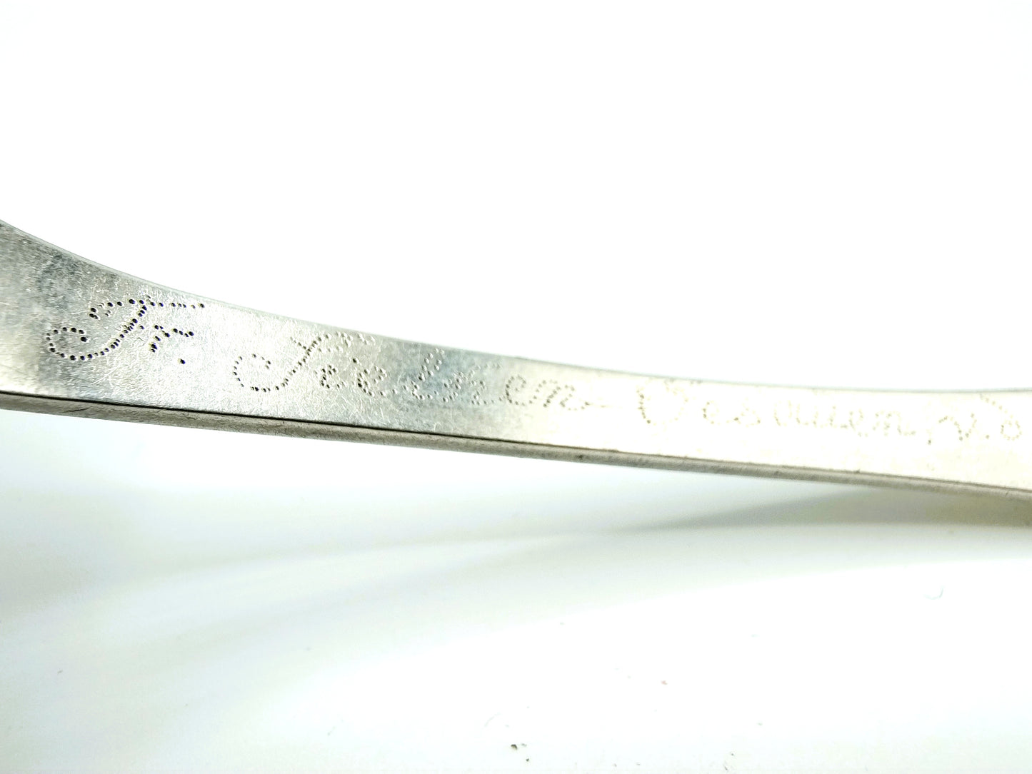 Zilveren lepel met granaat, Suhr, Wilster, Duitsland, 1830