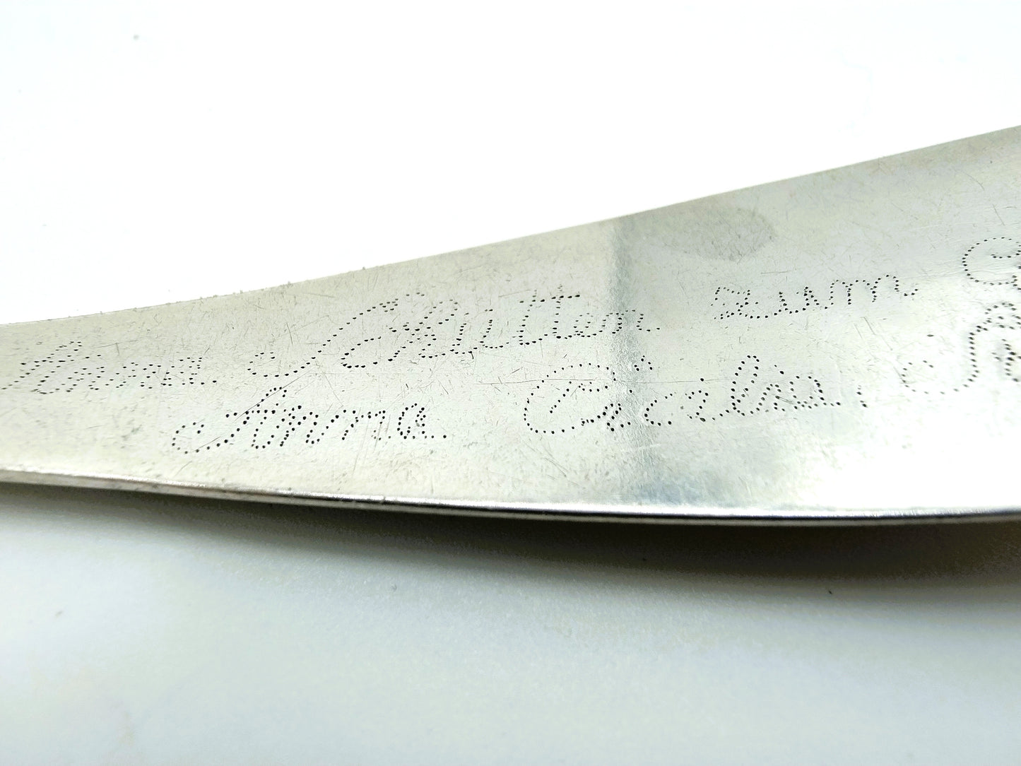 Zilveren lepel met granaat, Erdmann, Wilster, Duitsland, 1830