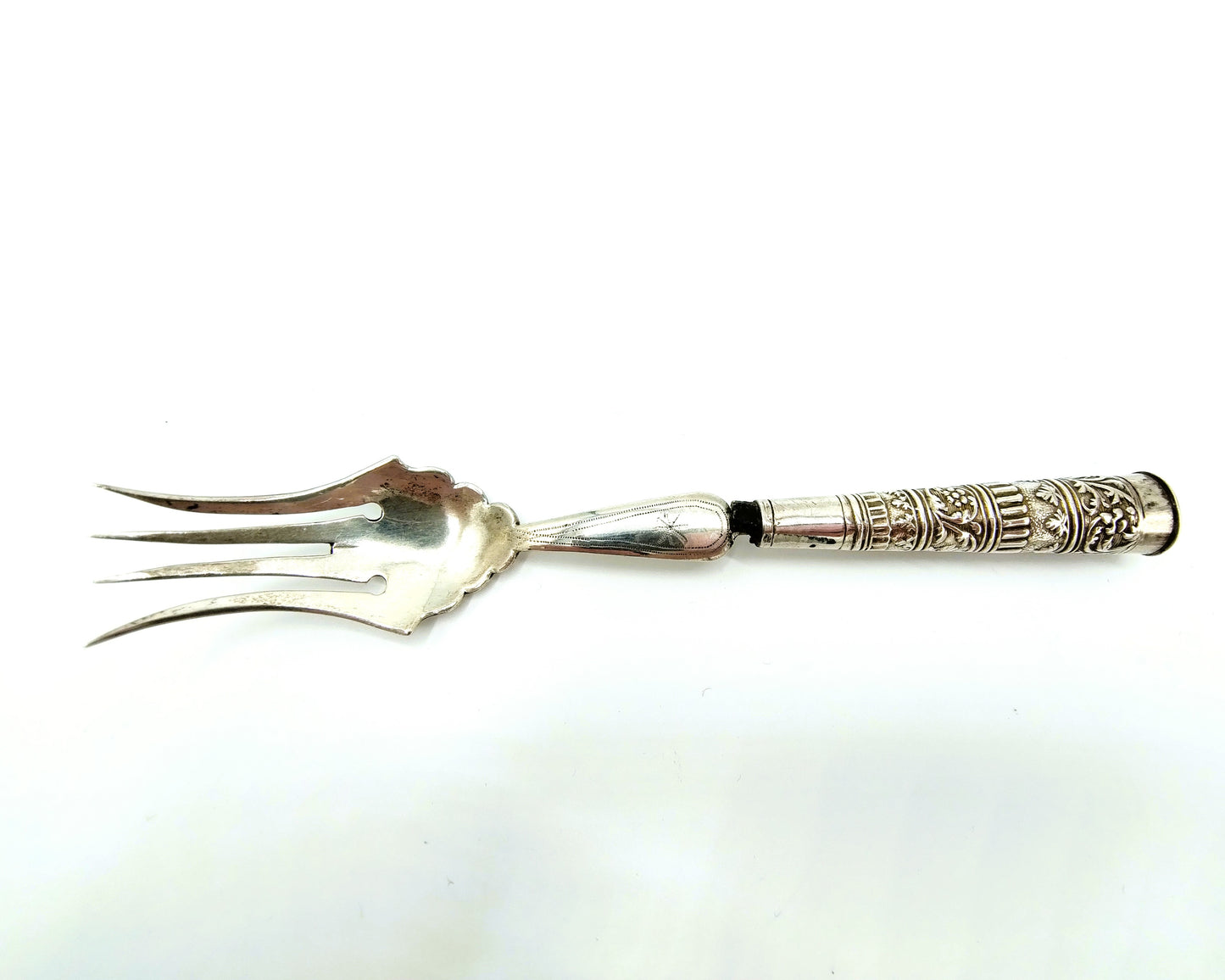 Zilveren heft aan vork, C. Coutrier, Amsterdam, ca. 1740