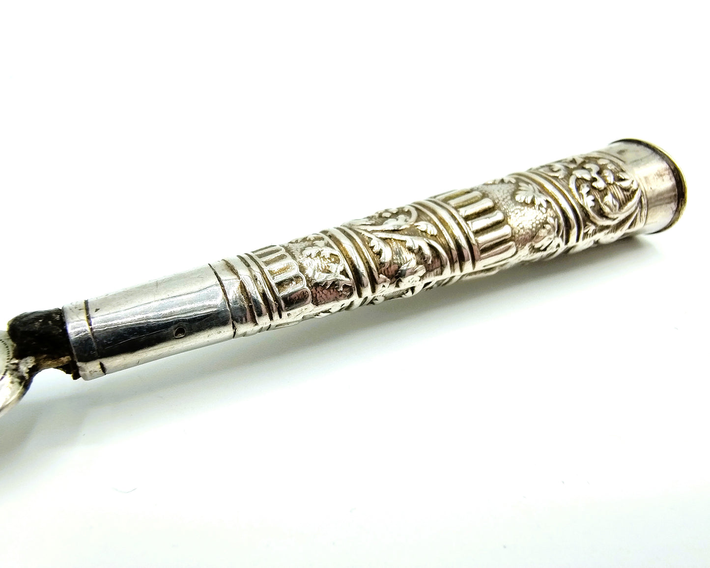Zilveren heft aan vork, C. Coutrier, Amsterdam, ca. 1740