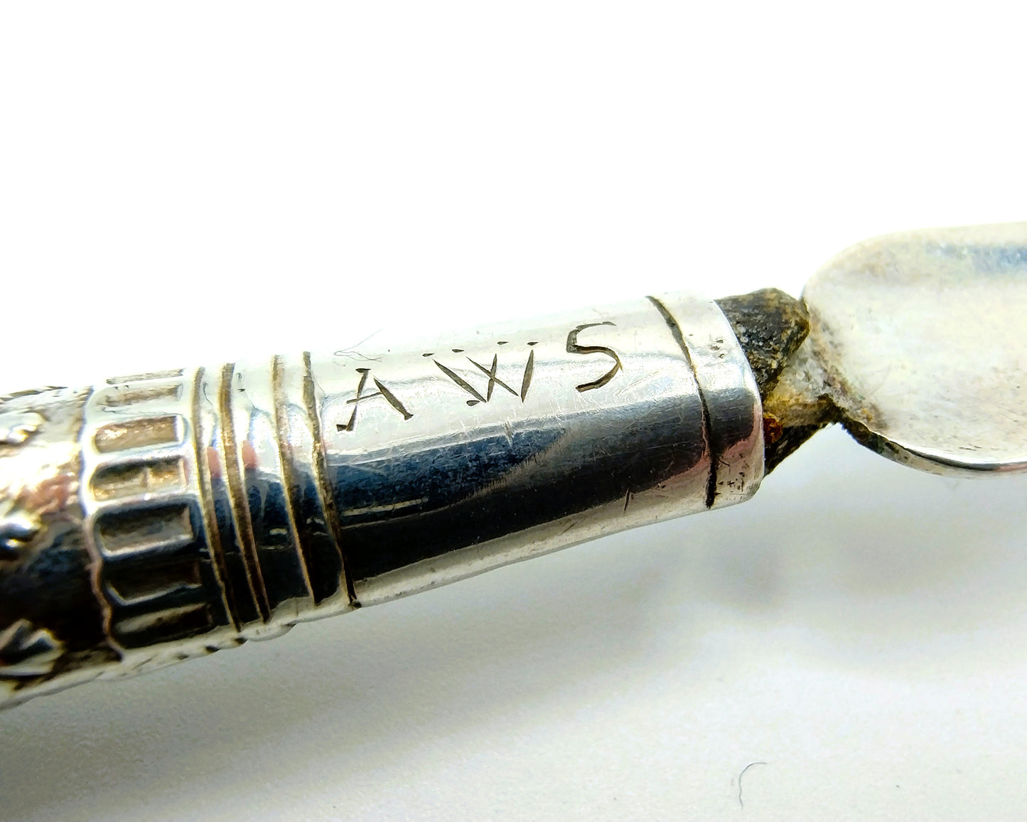 Zilveren heft aan vork, C. Coutrier, Amsterdam, ca. 1740