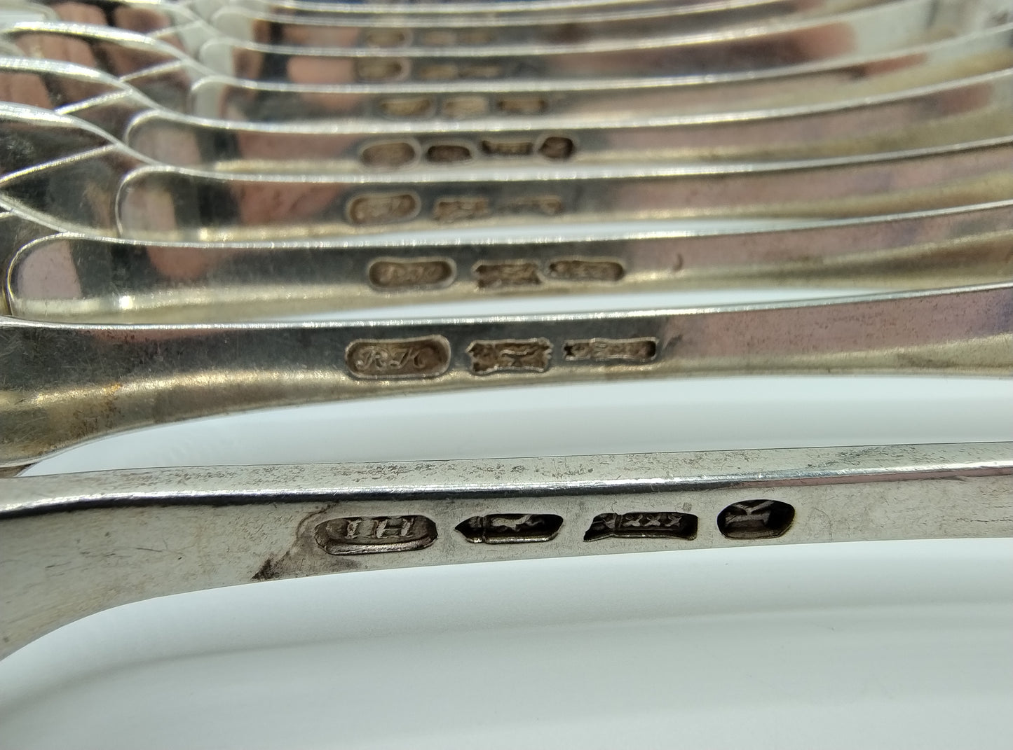 Dinner fork set, 11 pieces, Helweg, Hulscher, Amsterdam, 1786
