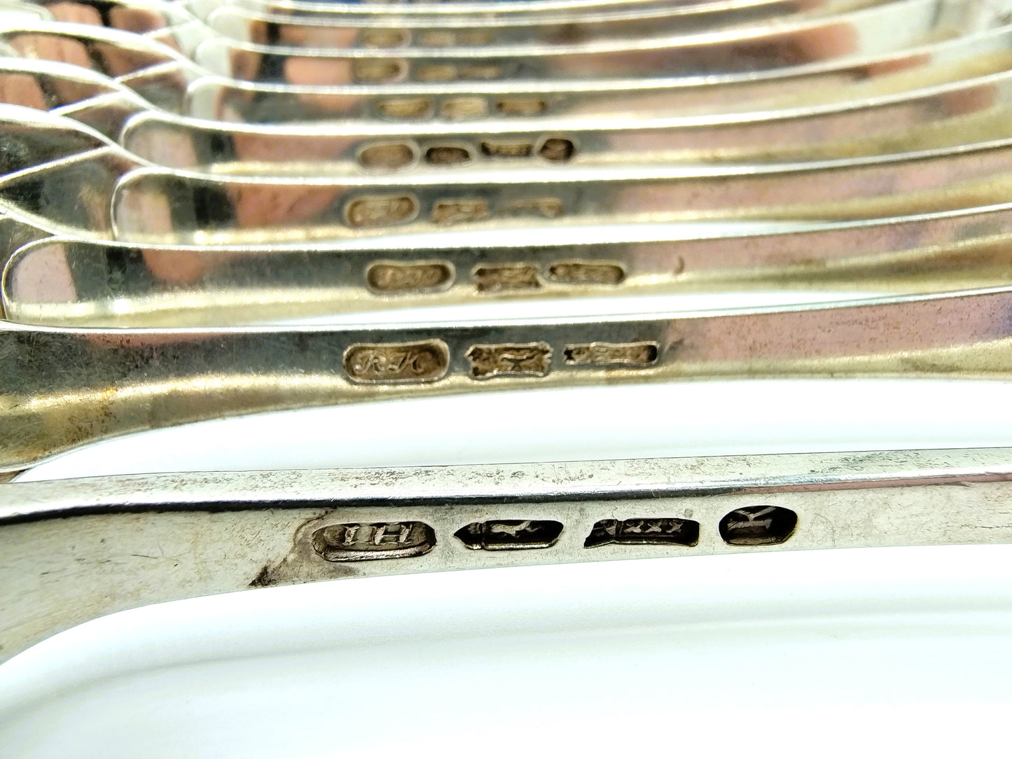 Dinner fork set, 11 pieces, Helweg, Hulscher, Amsterdam, 1786