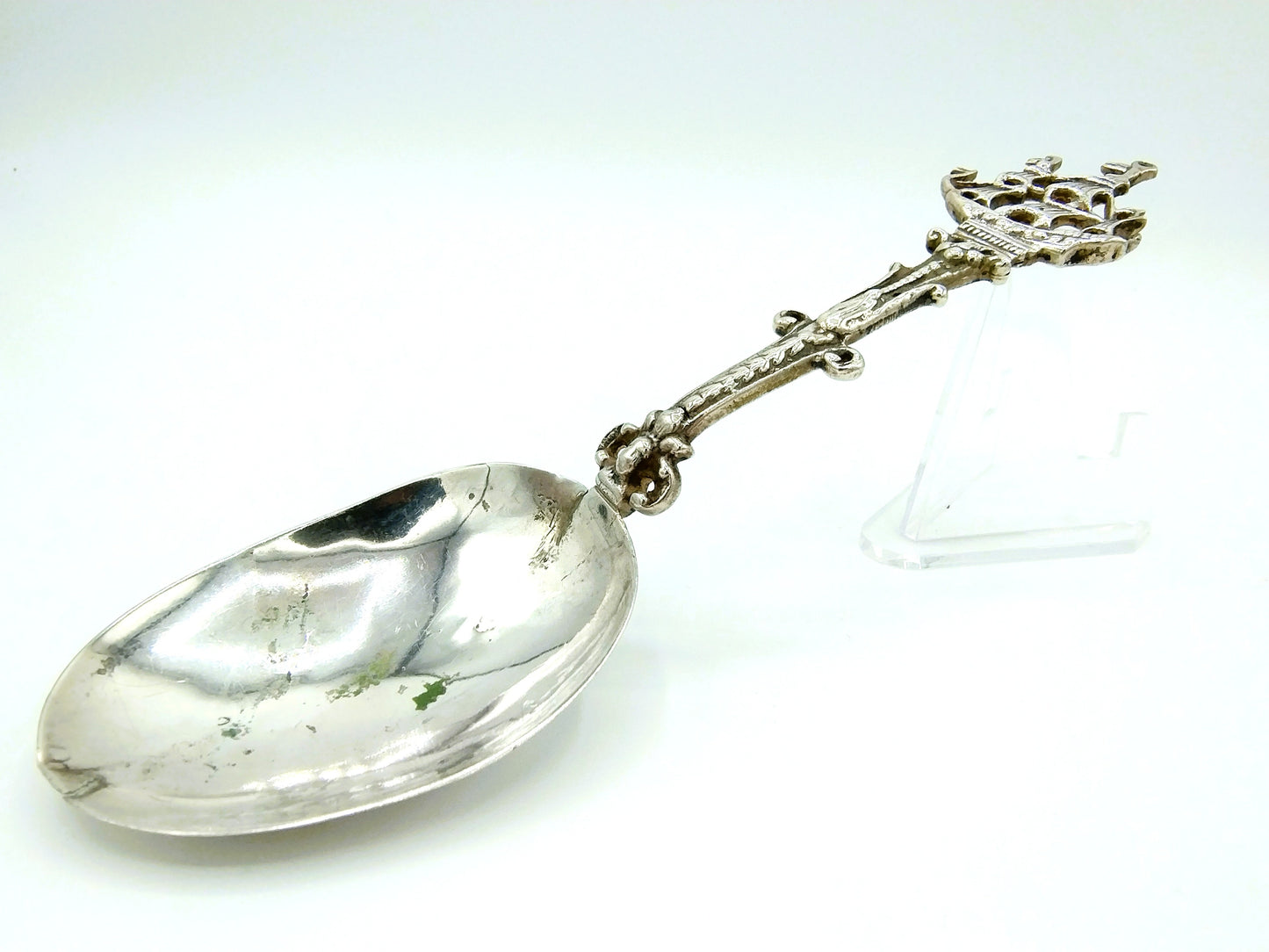 Silver birth spoon, S. van Ommeren, Leeuwarden, 1768
