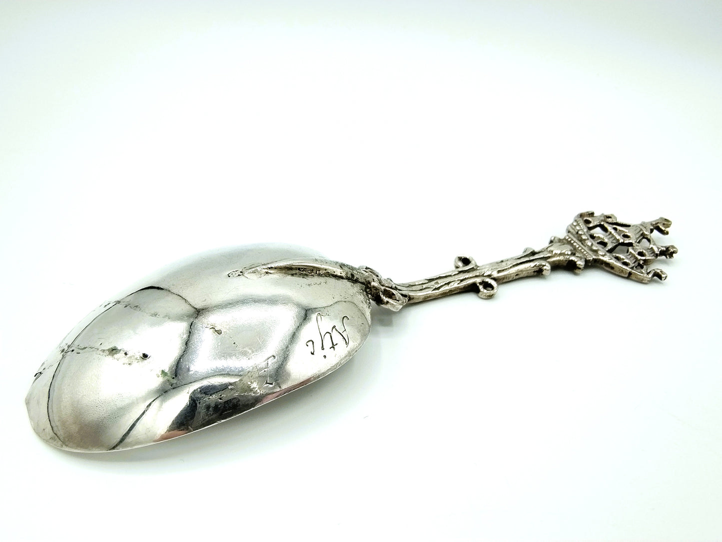 Silver birth spoon, S. van Ommeren, Leeuwarden, 1768