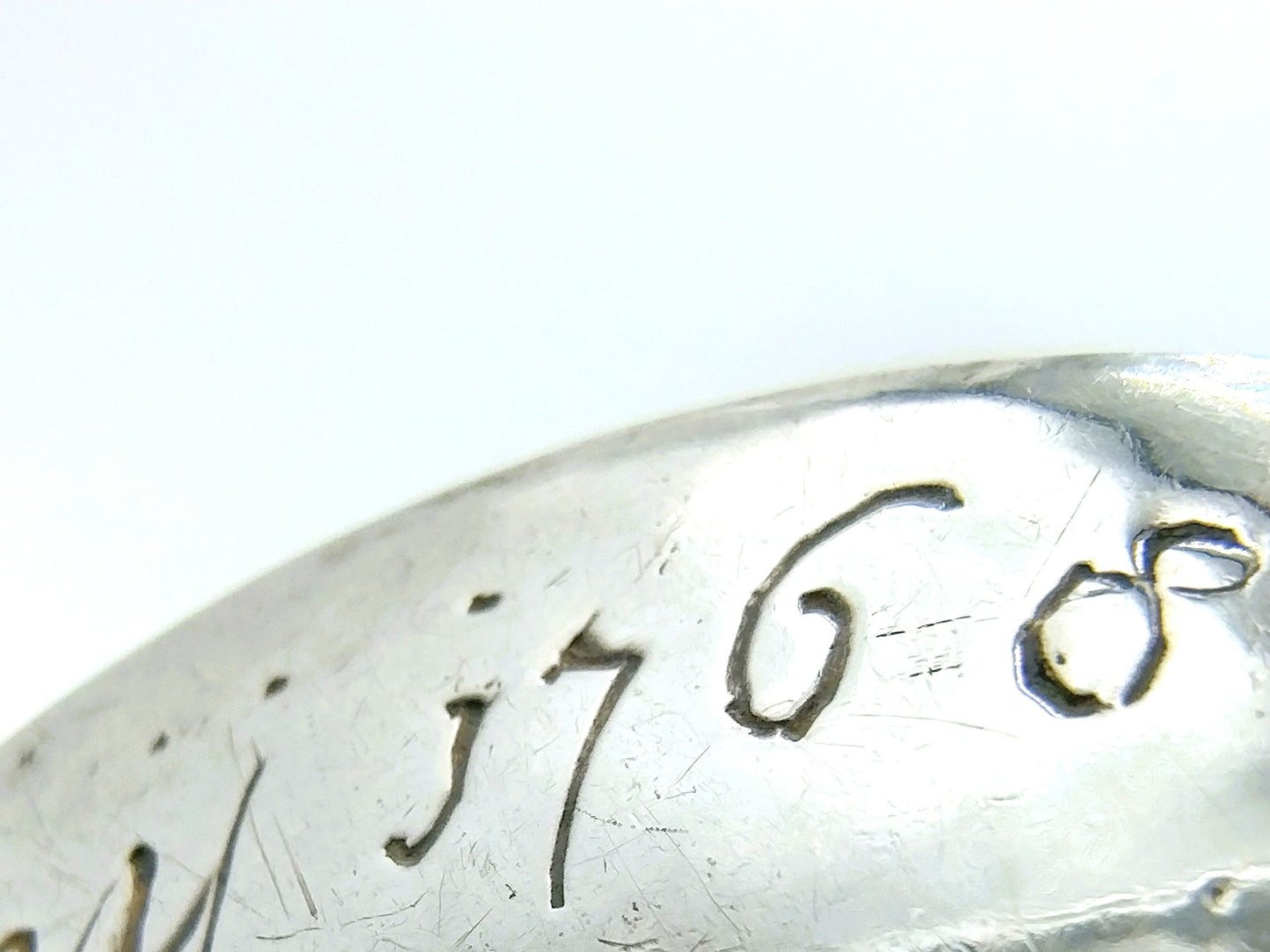 Silver birth spoon, S. van Ommeren, Leeuwarden, 1768
