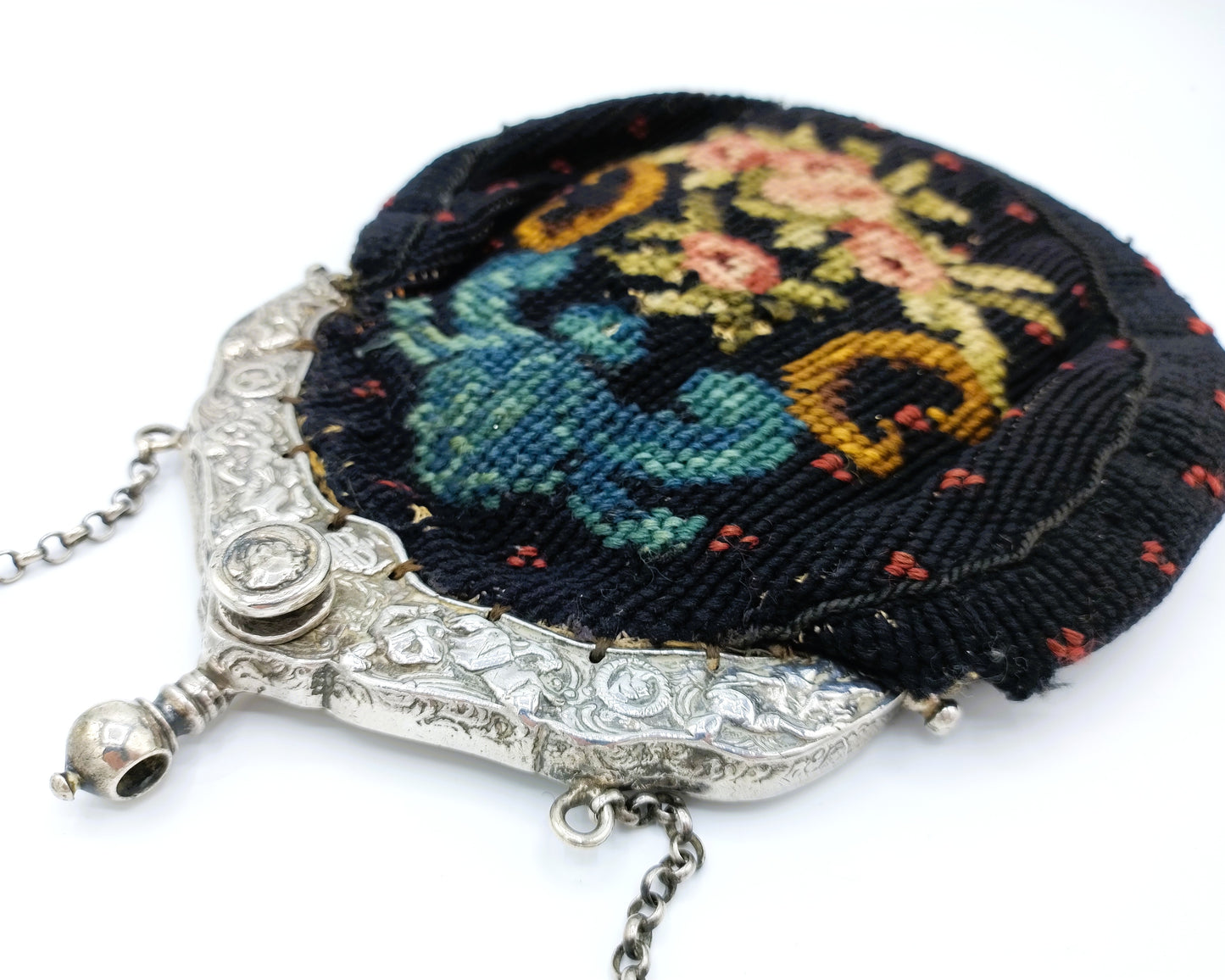 Silver clasp bag, J.S. Glasouw, Amsterdam, 1775