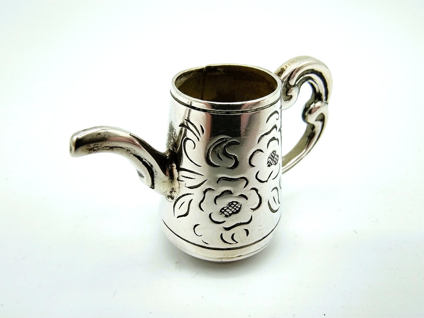 Zilveren miniatuur theepot, B. Drost Gz, Rhenen, 1975