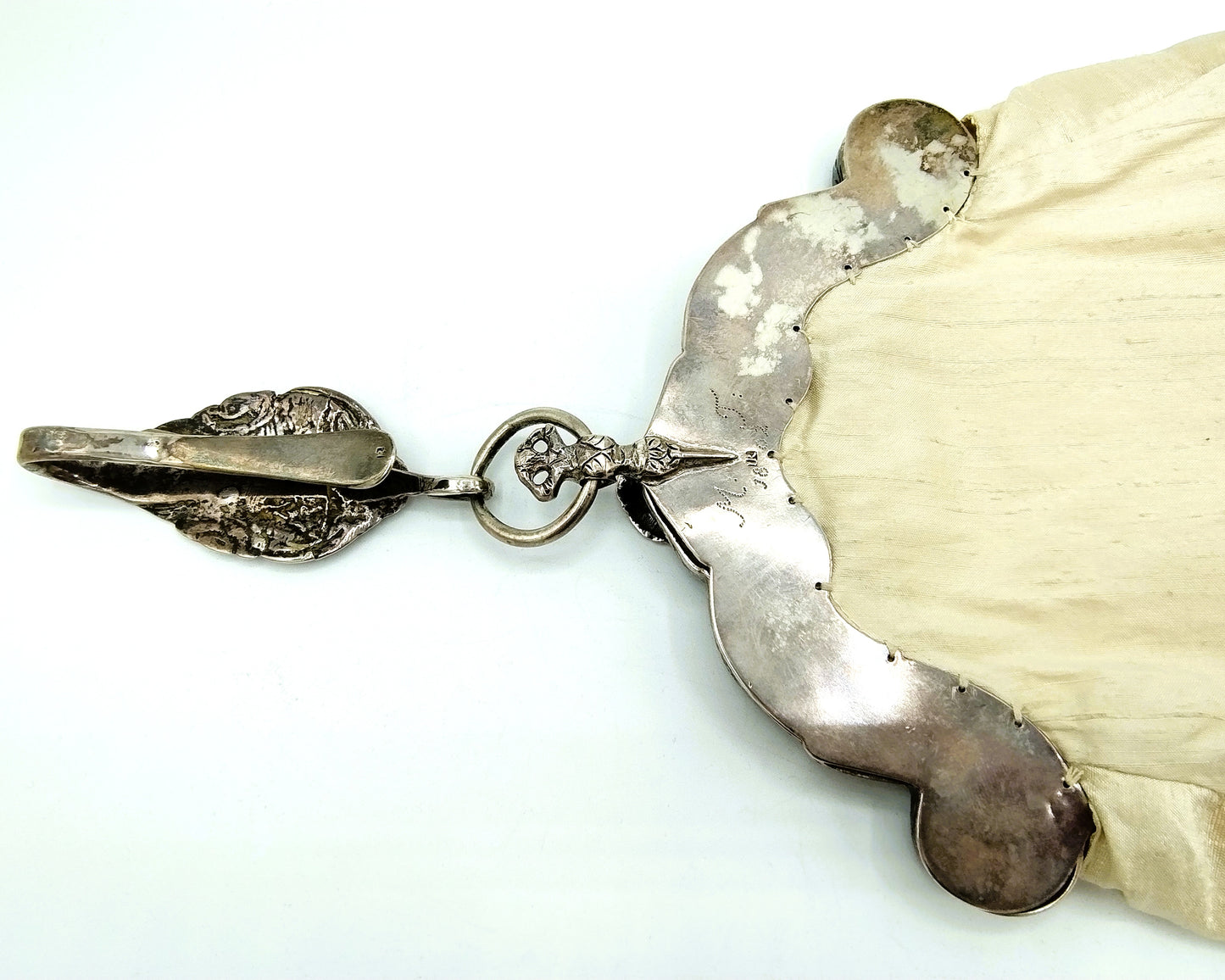 Silver bag bracket, J. Rienstra / Sneek, 18th century.