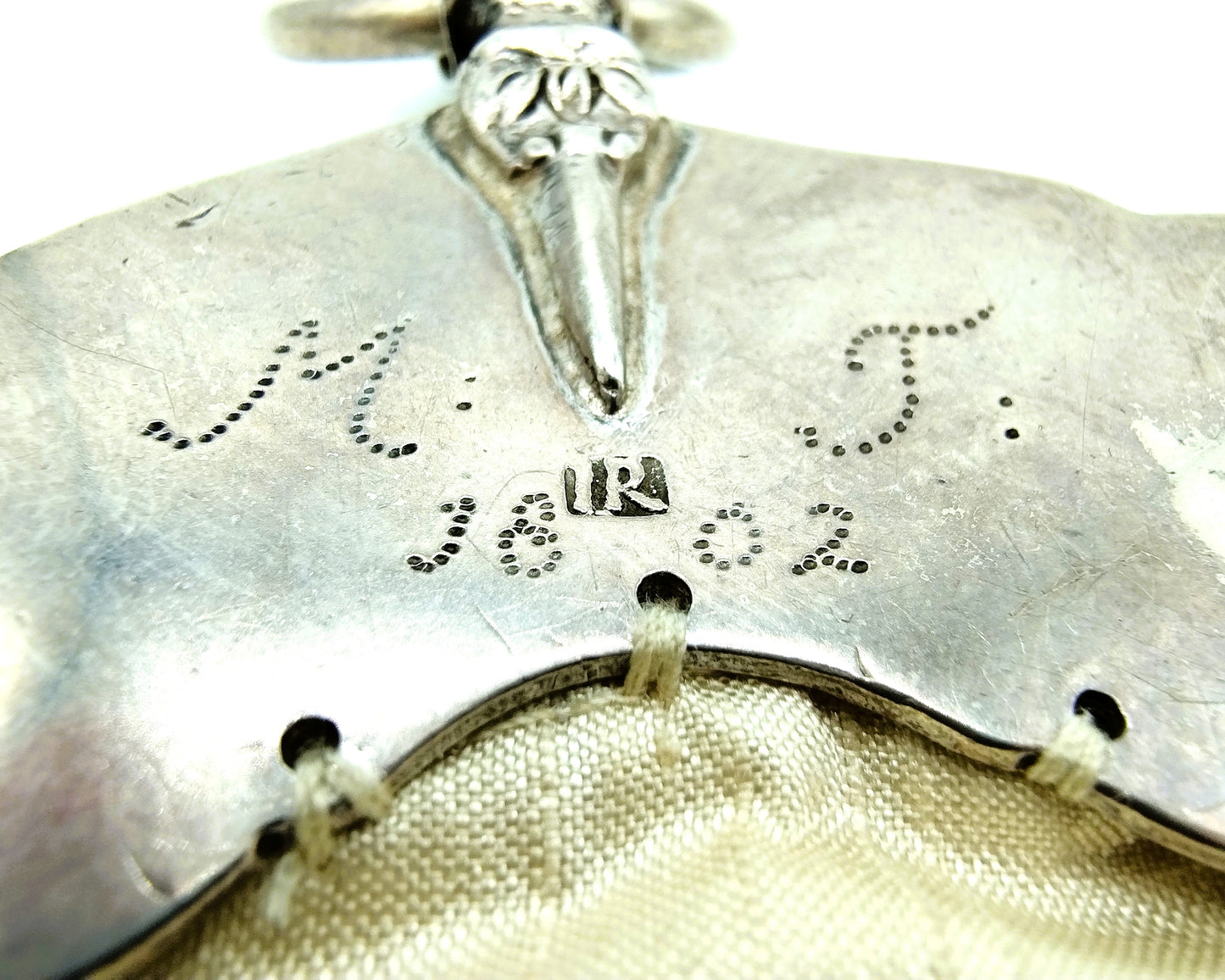 Silver bag bracket, J. Rienstra / Sneek, 18th century.