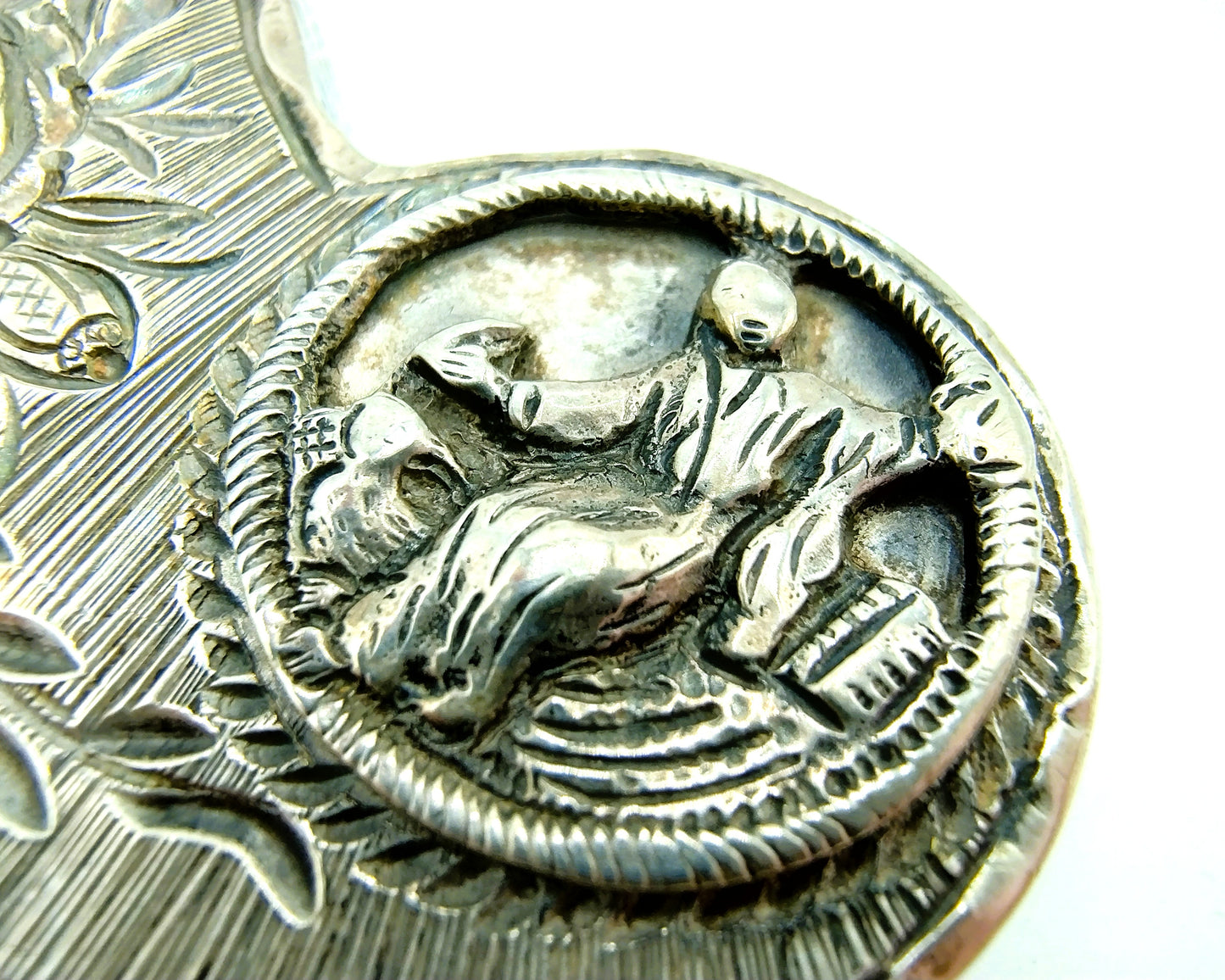 Silver bag bracket, J. Rienstra / Sneek, 18th century.