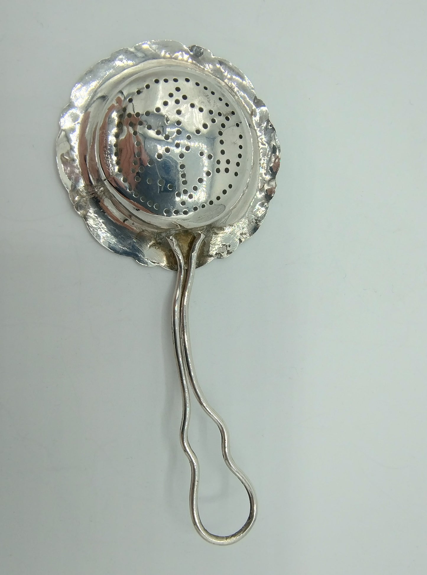 Zilveren theezeefje, B.C. Verkerk, Amsterdam, ca. 1850