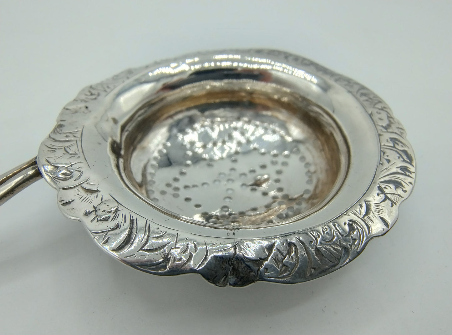 Zilveren theezeefje, B.C. Verkerk, Amsterdam, ca. 1850