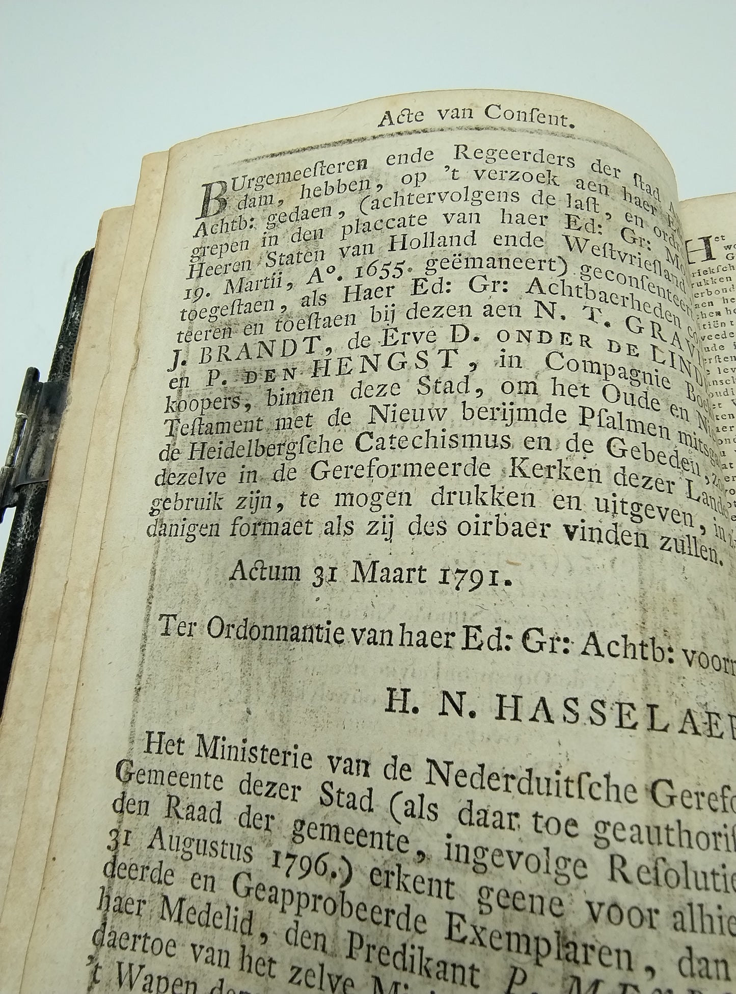 Bijbel met zilveren sloten, J. Yskamp, Harlingen, 1791 / 1818