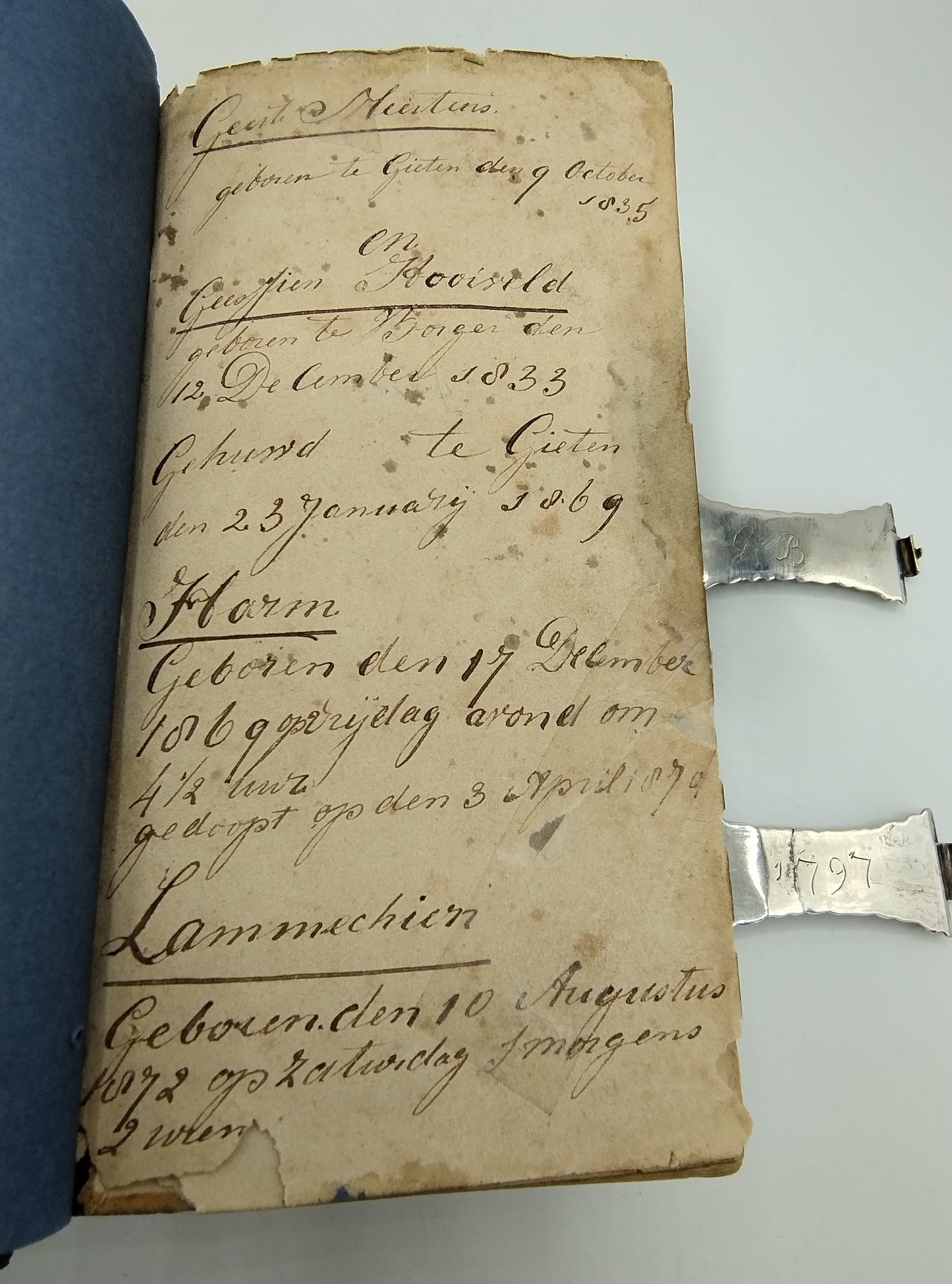 Bibel mit silbernen Verschlüssen und Beschlägen, HW van Giffen, Groningen, 1797