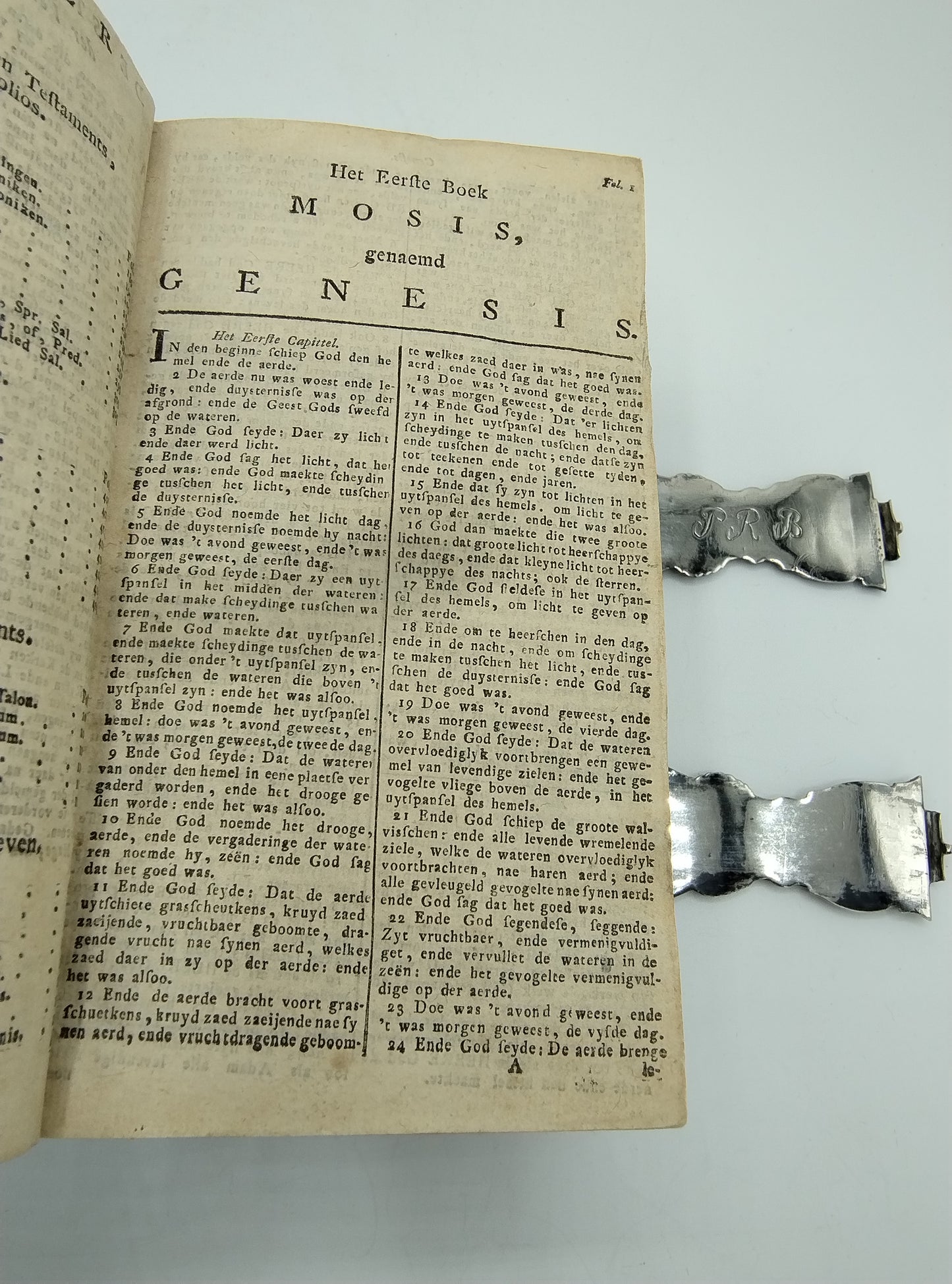 Bijbel met zilveren sloten, J. van Bommel, Rotterdam, 1798
