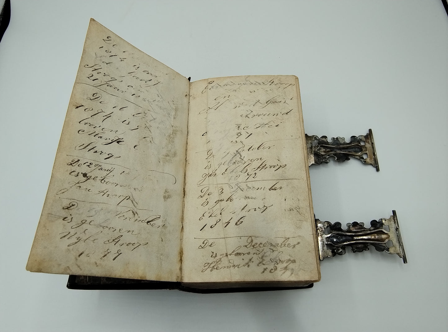 Bijbel met zilveren sloten, S.F. Reitsma, Heerenveen, 1873