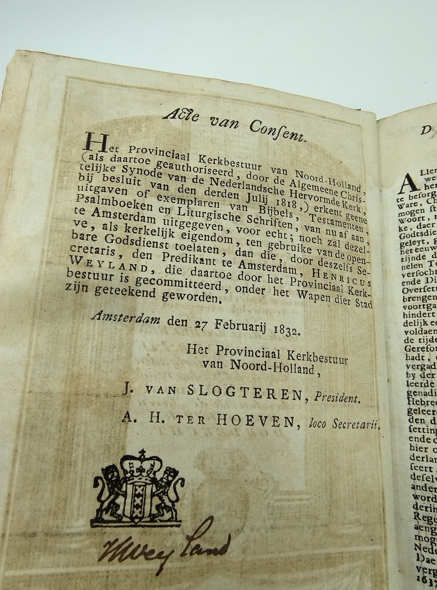 Bijbel met zilveren sloten, A.H. Lazonder, Schoonhoven, 1842