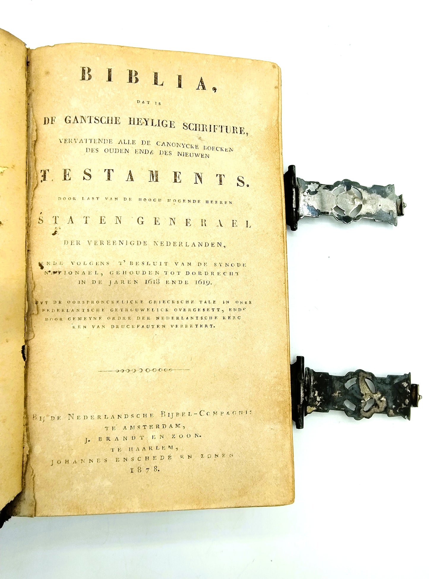 Bijbel met zilveren sloten, D.H. Weissich, Middelburg, 1822