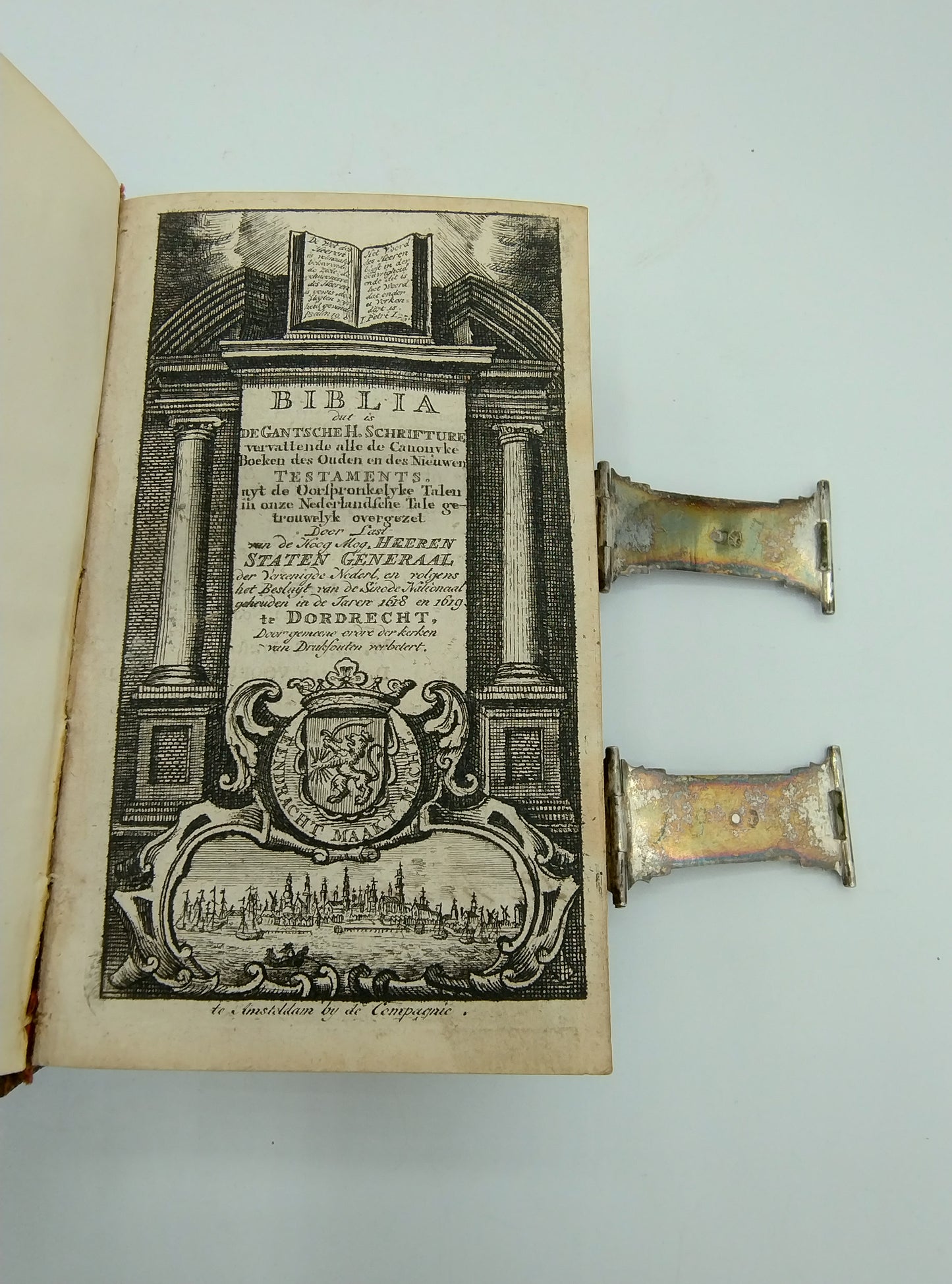 Bijbel met zilveren sloten, A. Verroen, Gouda, 1829