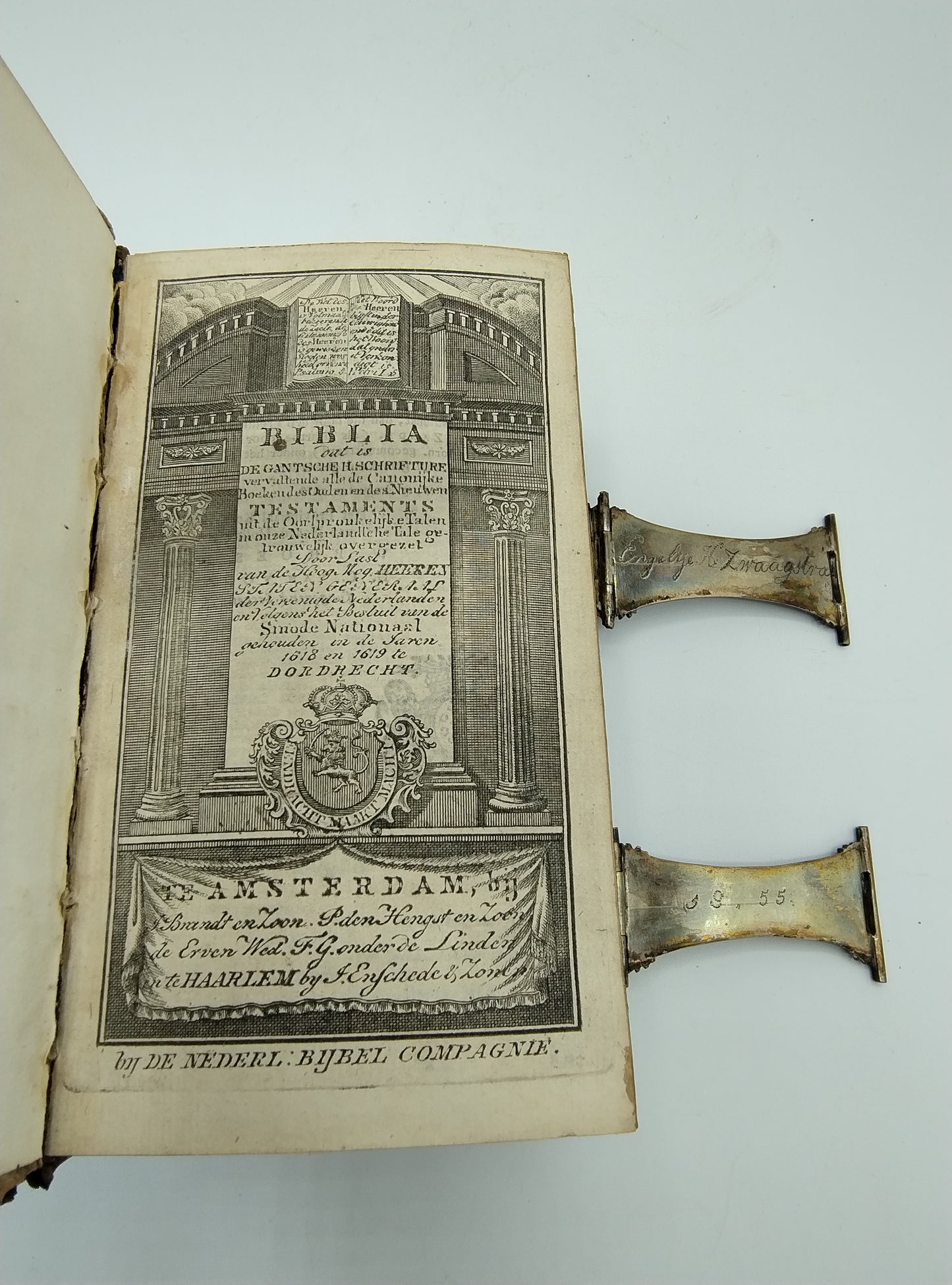 Bible with silver clasps, JP Paulides, Heerenveen, 1834