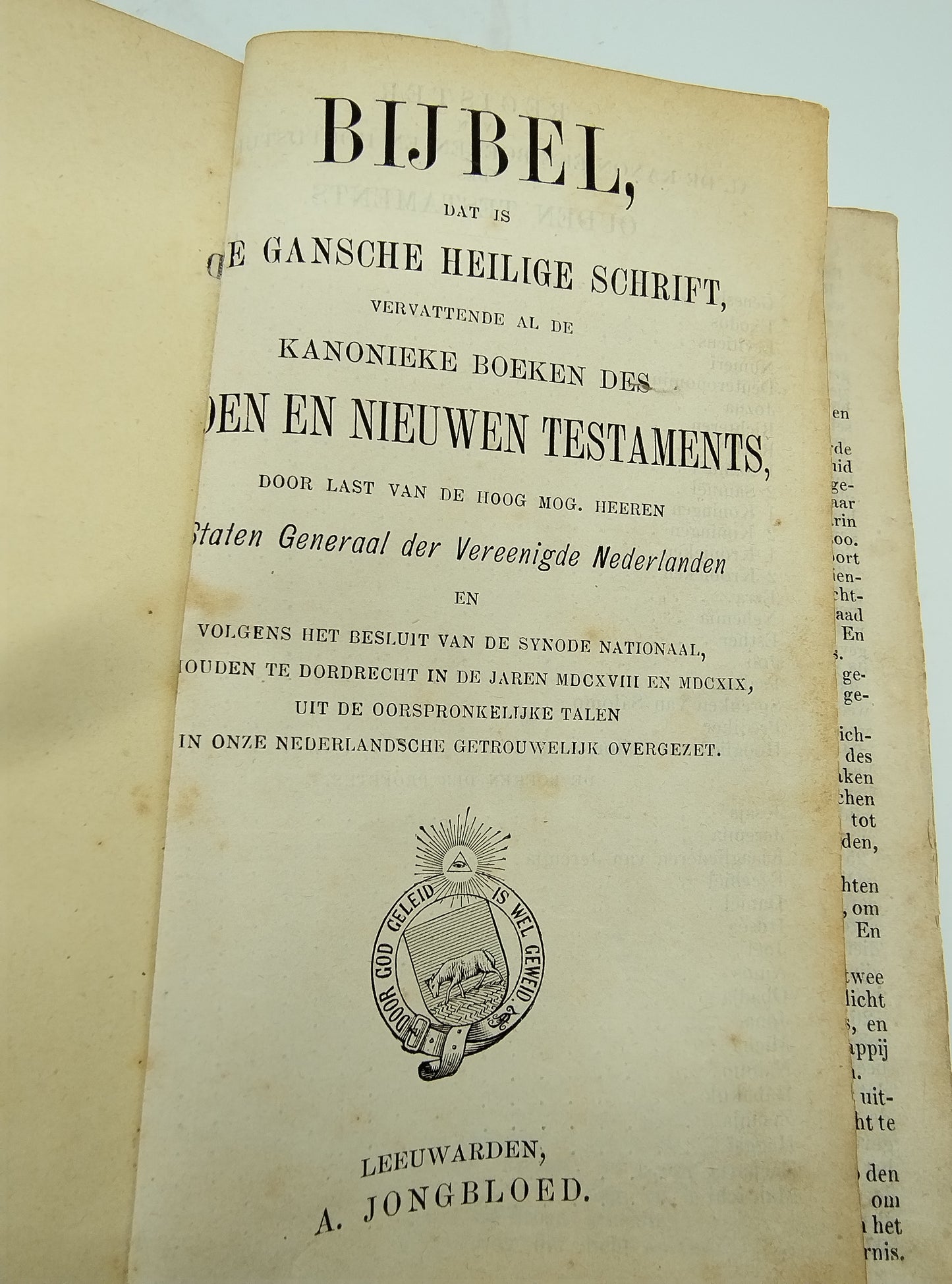 Bijbel met zilveren sloten, S.T. Reitsma, Sneek, ca. 1850