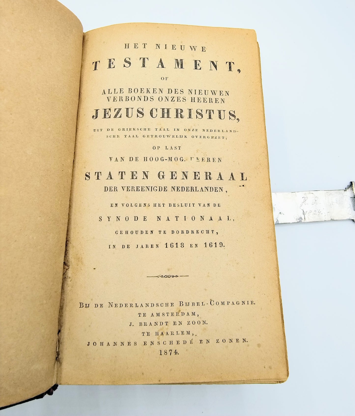Bijbel met zilveren slot, M. Bartel, Franeker, 1827