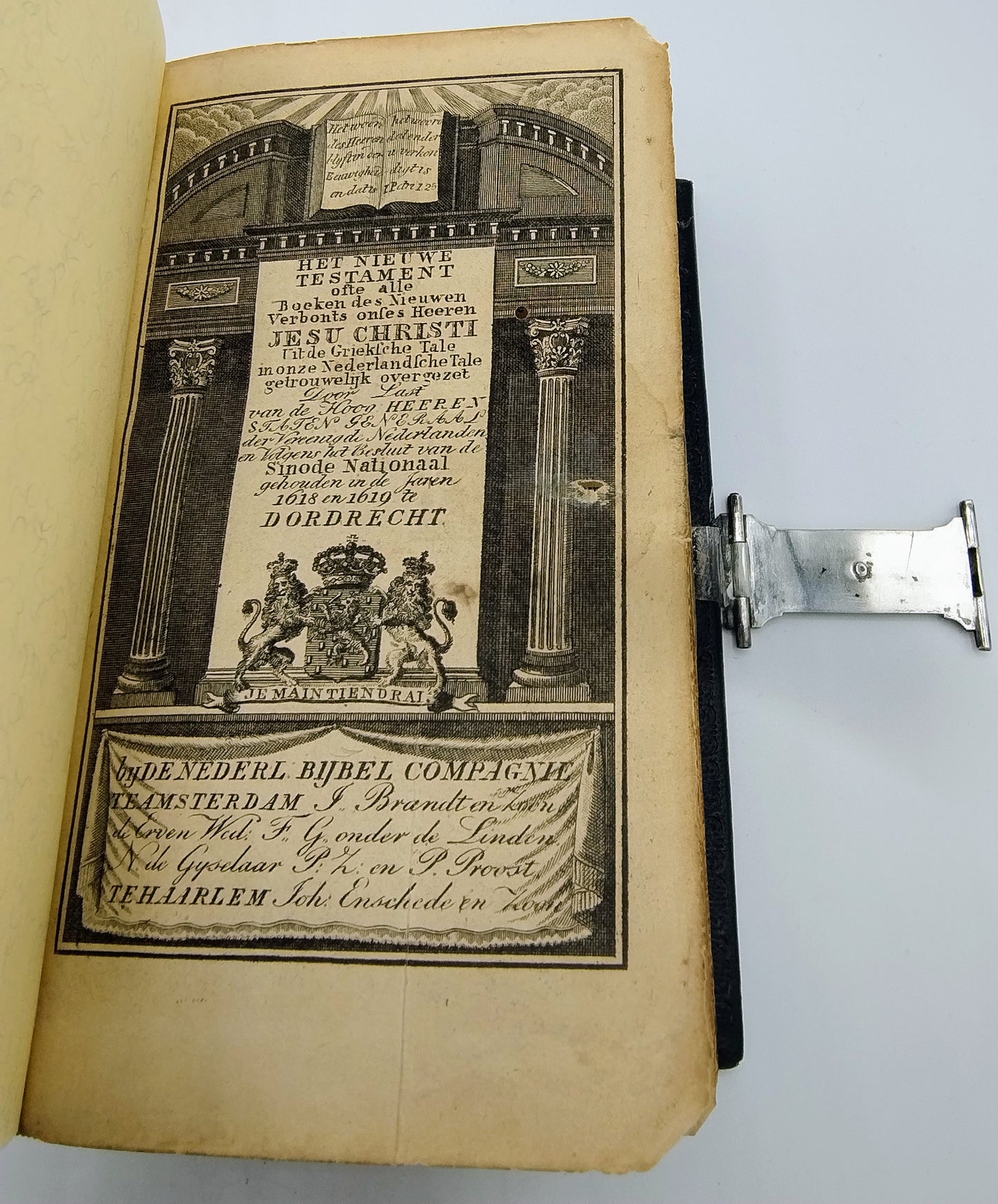 Bibel mit Silberverschluss, HH van de Dool, Schoonhoven, 1839