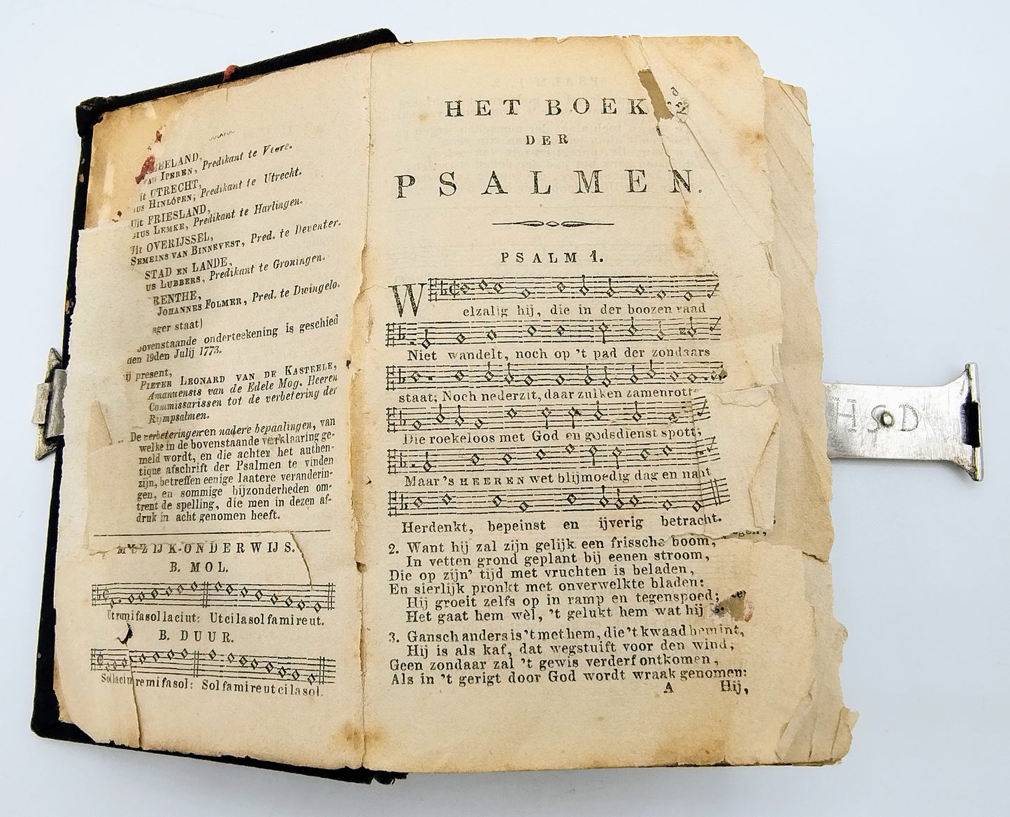 Psalmbuch mit Silberverschluss, W. Snijders, Utrecht, ca. 1835