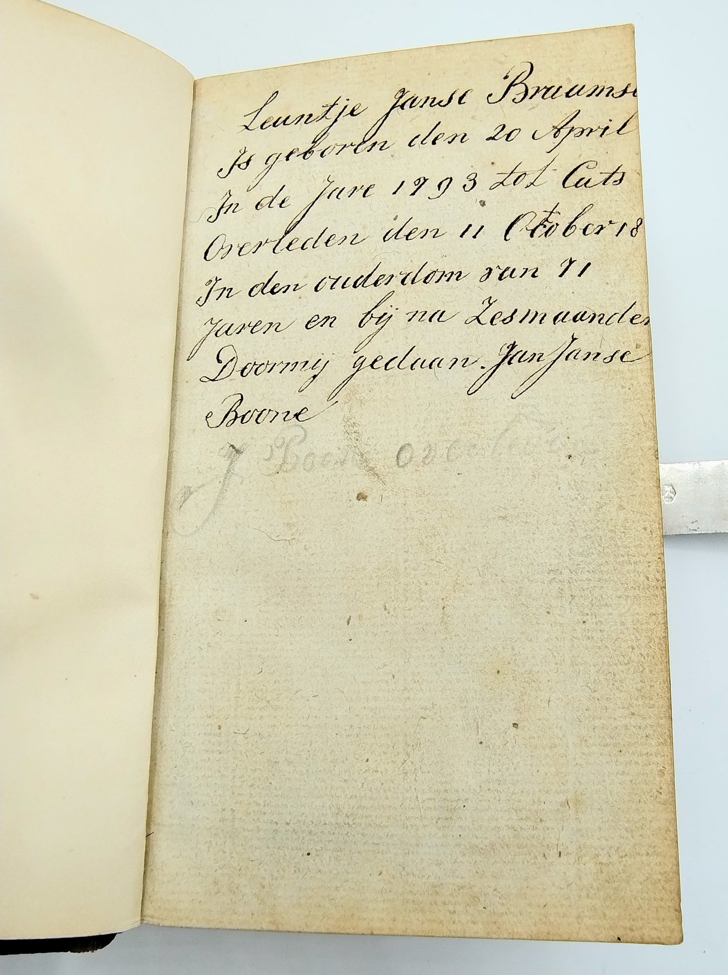 Bibel mit Silberverschluss, P. Rienstra, Sneek, 1818