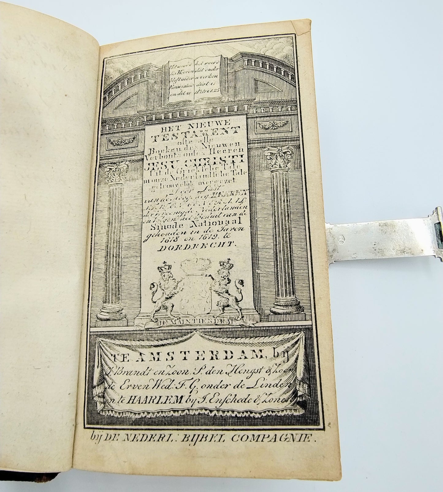 Bibel mit Silberverschluss, P. Rienstra, Sneek, 1818