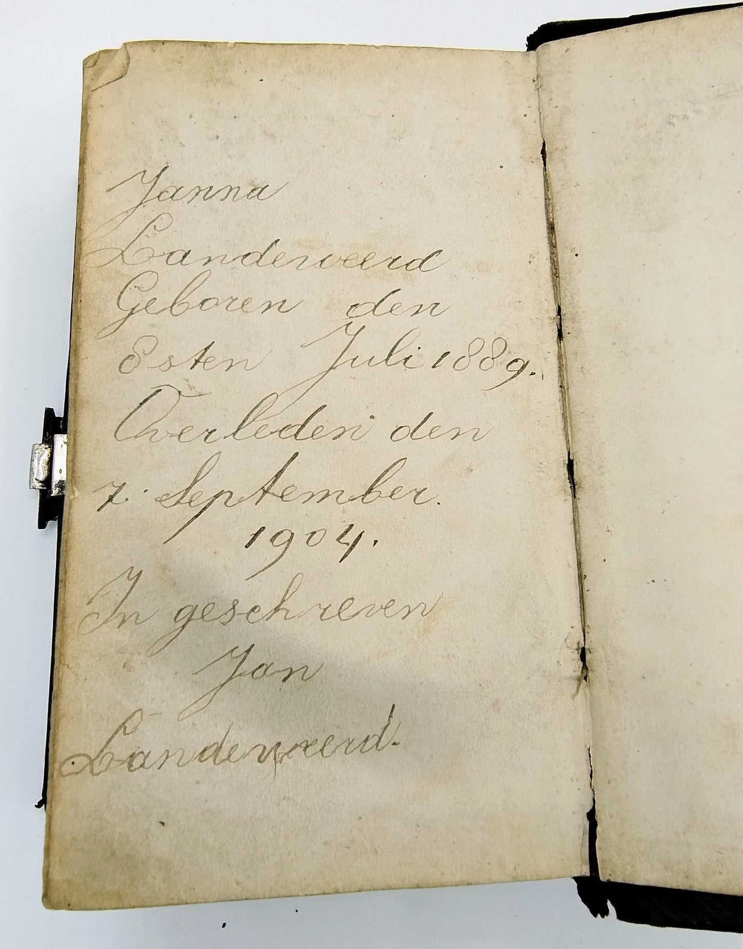 Bibel mit Silberschloss, J. Kooiman, Schoonhoven, 1874