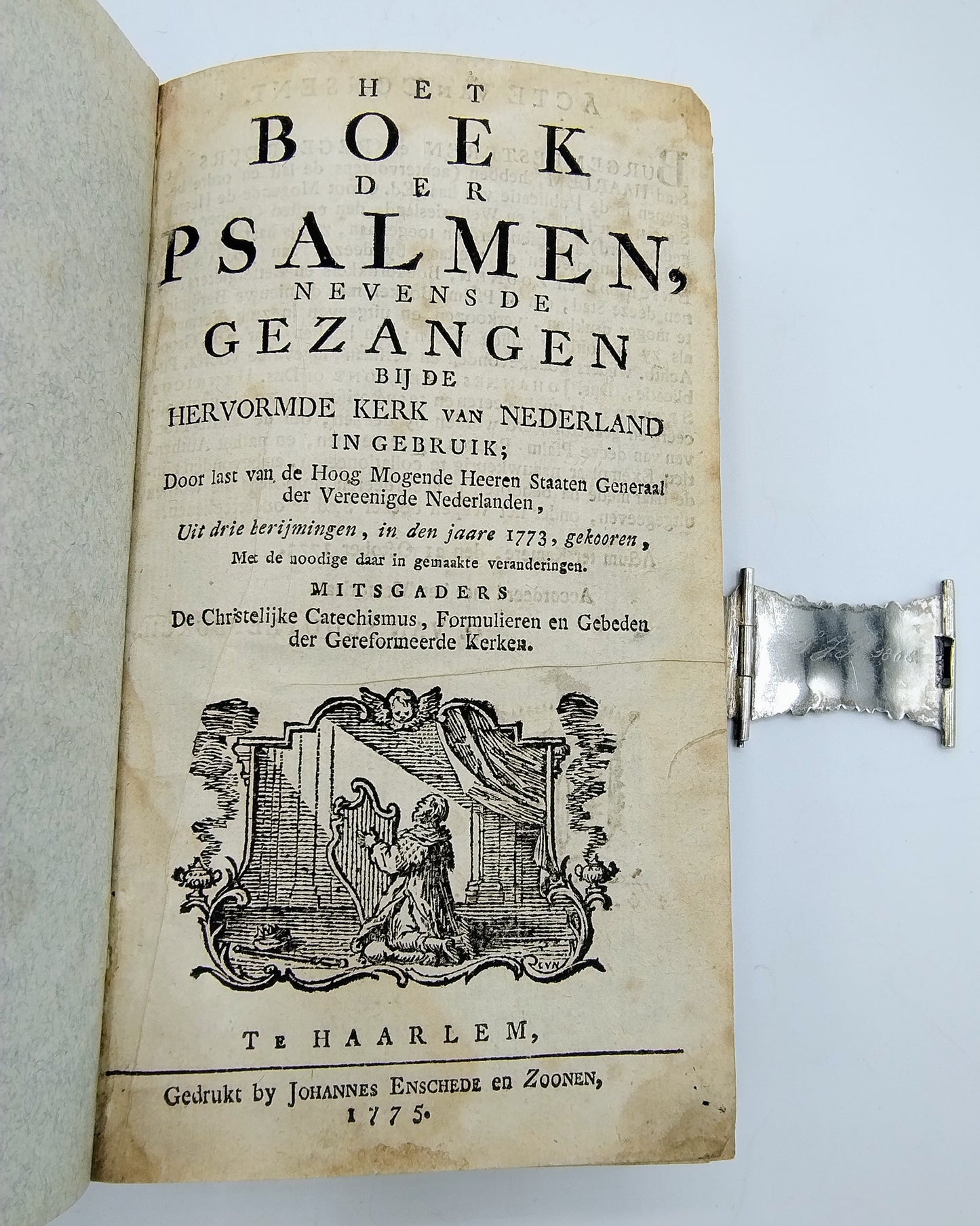 Psalmboek met zilveren slot, K.J. Kanninga / Drachten, 19e eeuws