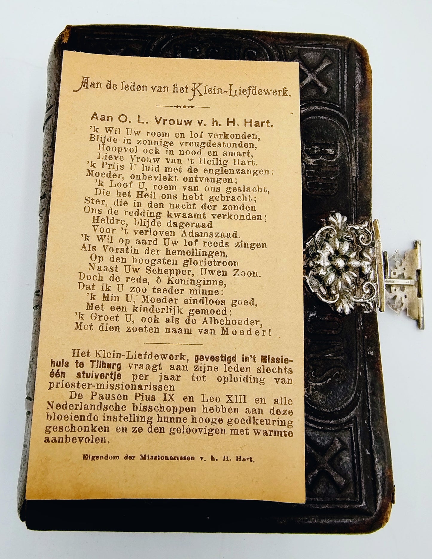 Gebetbuch mit Silberschloss, Belgien, 19. Jahrhundert