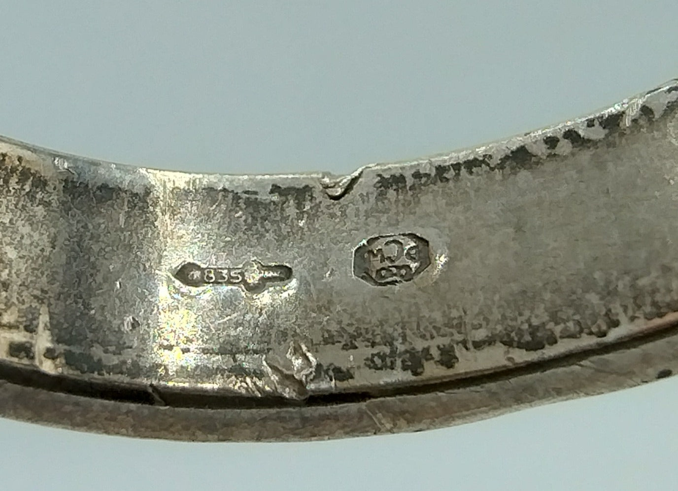Silver ring with lava cameo, 835, 21 mm