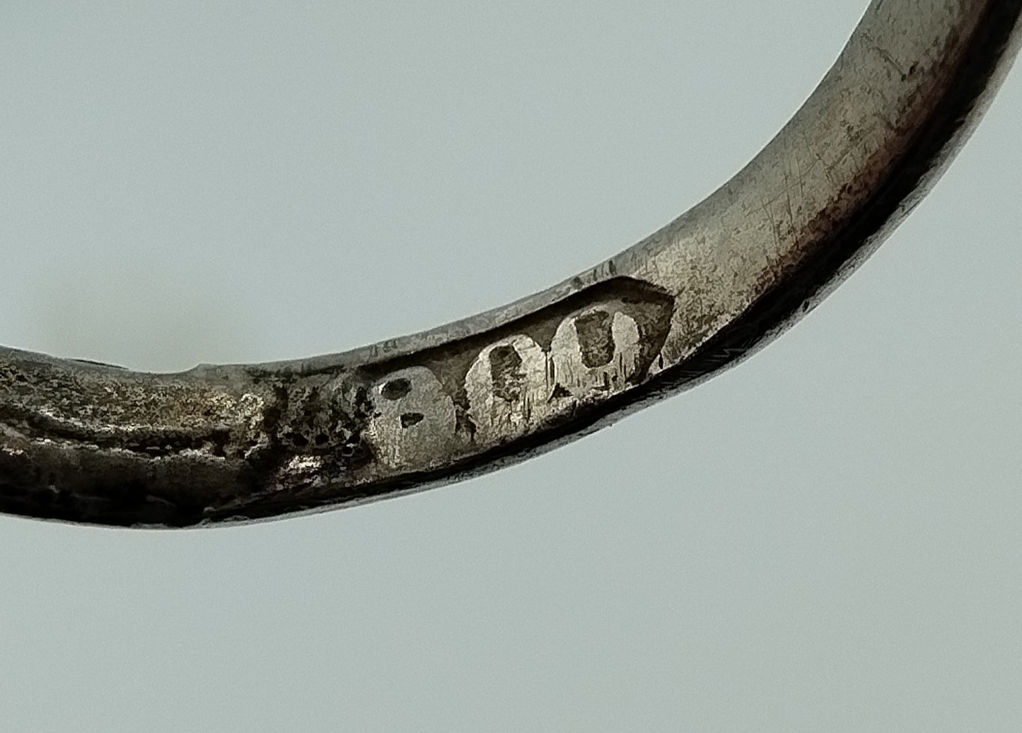Zilveren ring met een agaat, 800, 18 mm