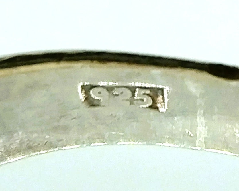 Zilveren ring met carneool, 925, 19 mm