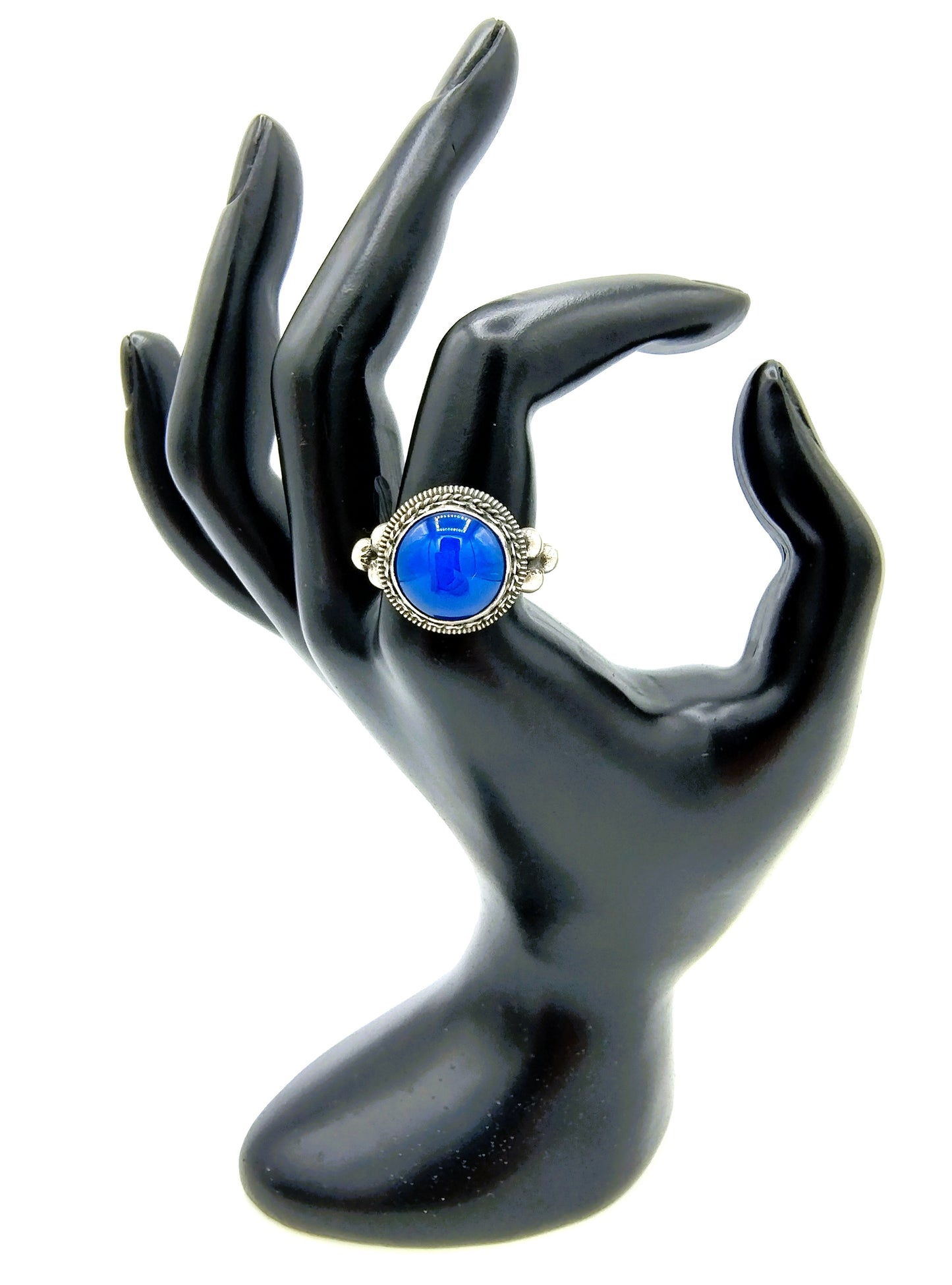 Zilveren ring met Lapis Lazuli, 925, 19,5 mm
