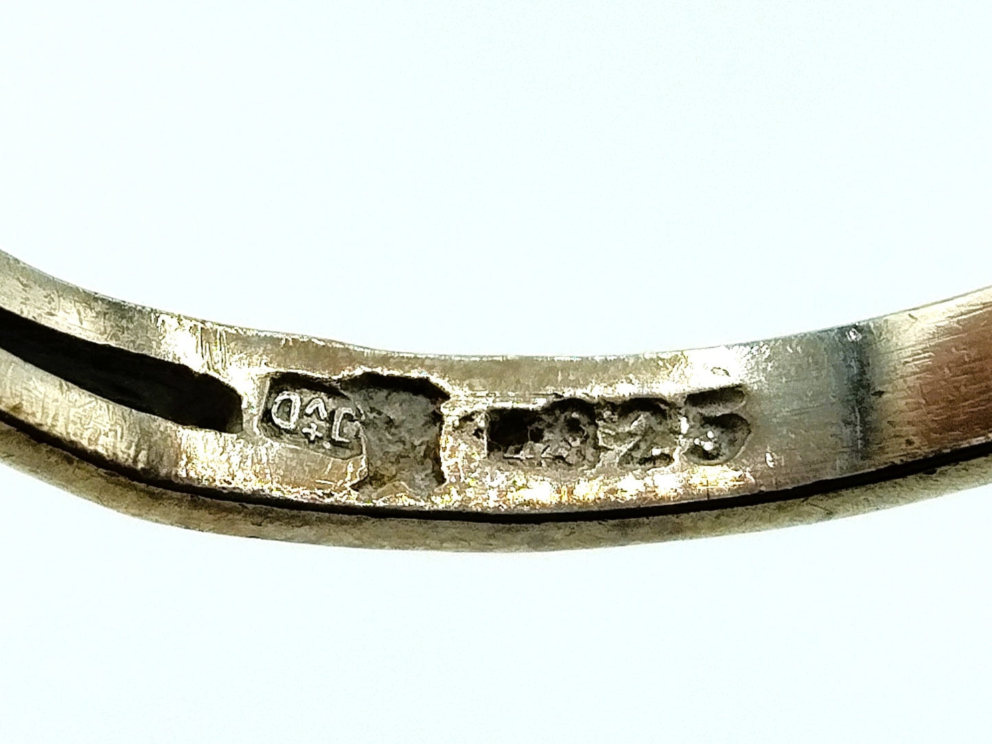 Zilveren ring met kristal, 925, 17,25 mm