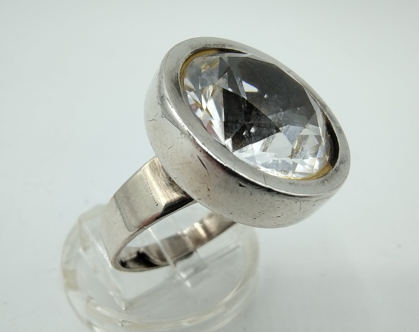 Zilveren ring met zirkonia, 835, universeel