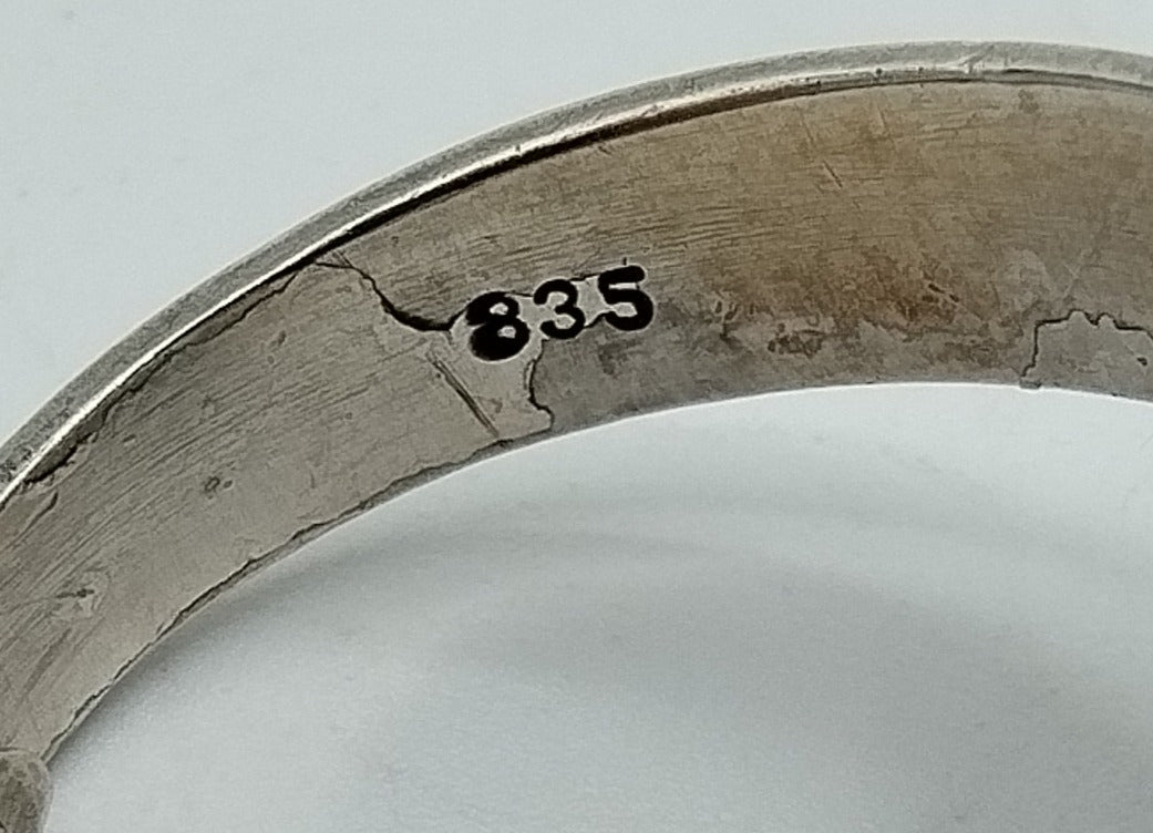 Zilveren ring met zirkonia, 835, universeel