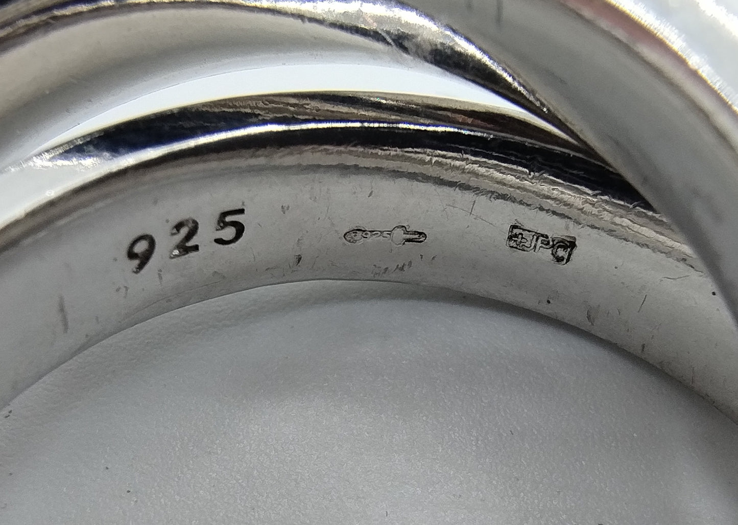 Zilveren dubbelring, Amsterdam, 925, 20 mm