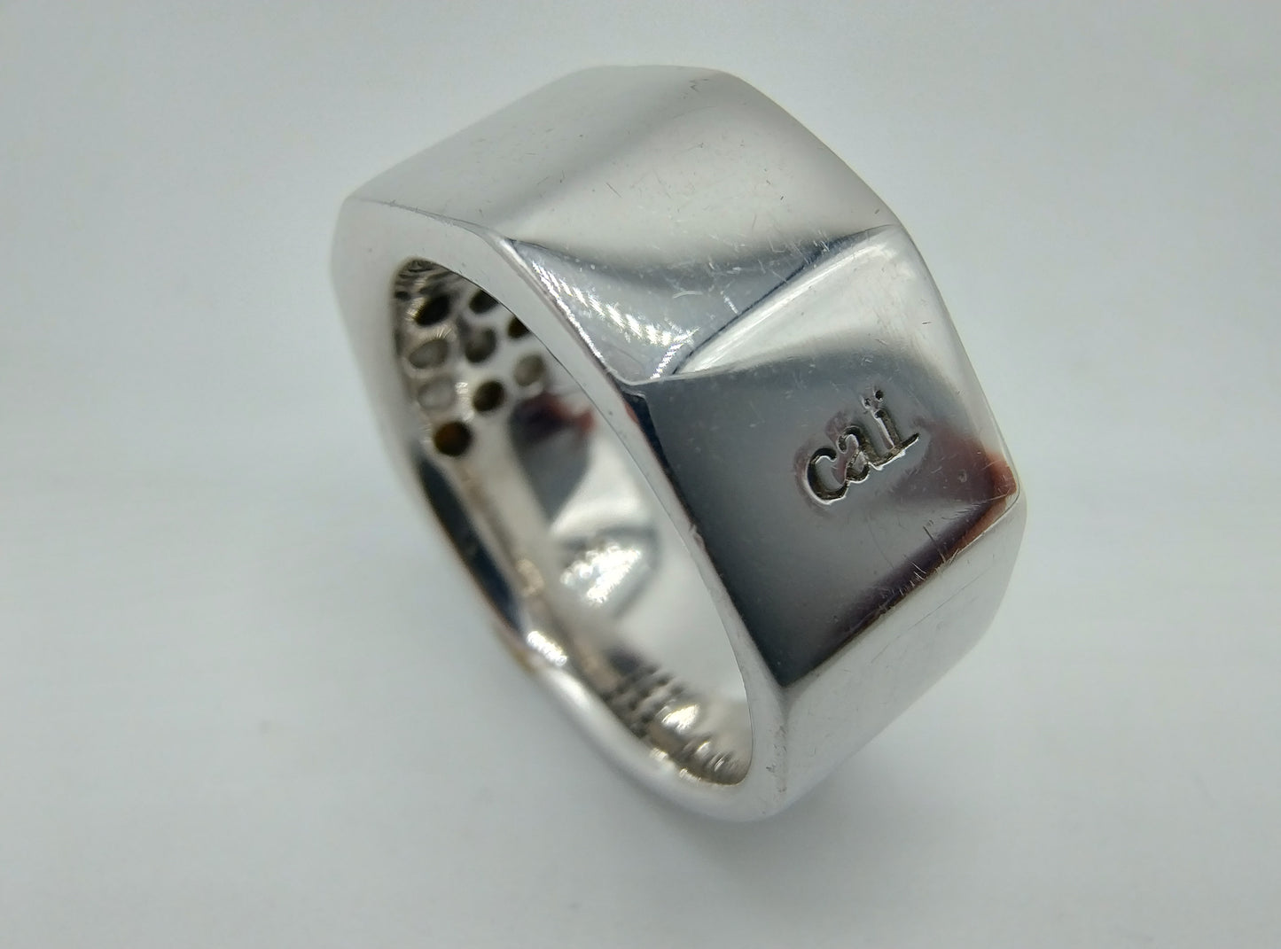 Zilveren ring met zirkonia's, 925, 18 mm