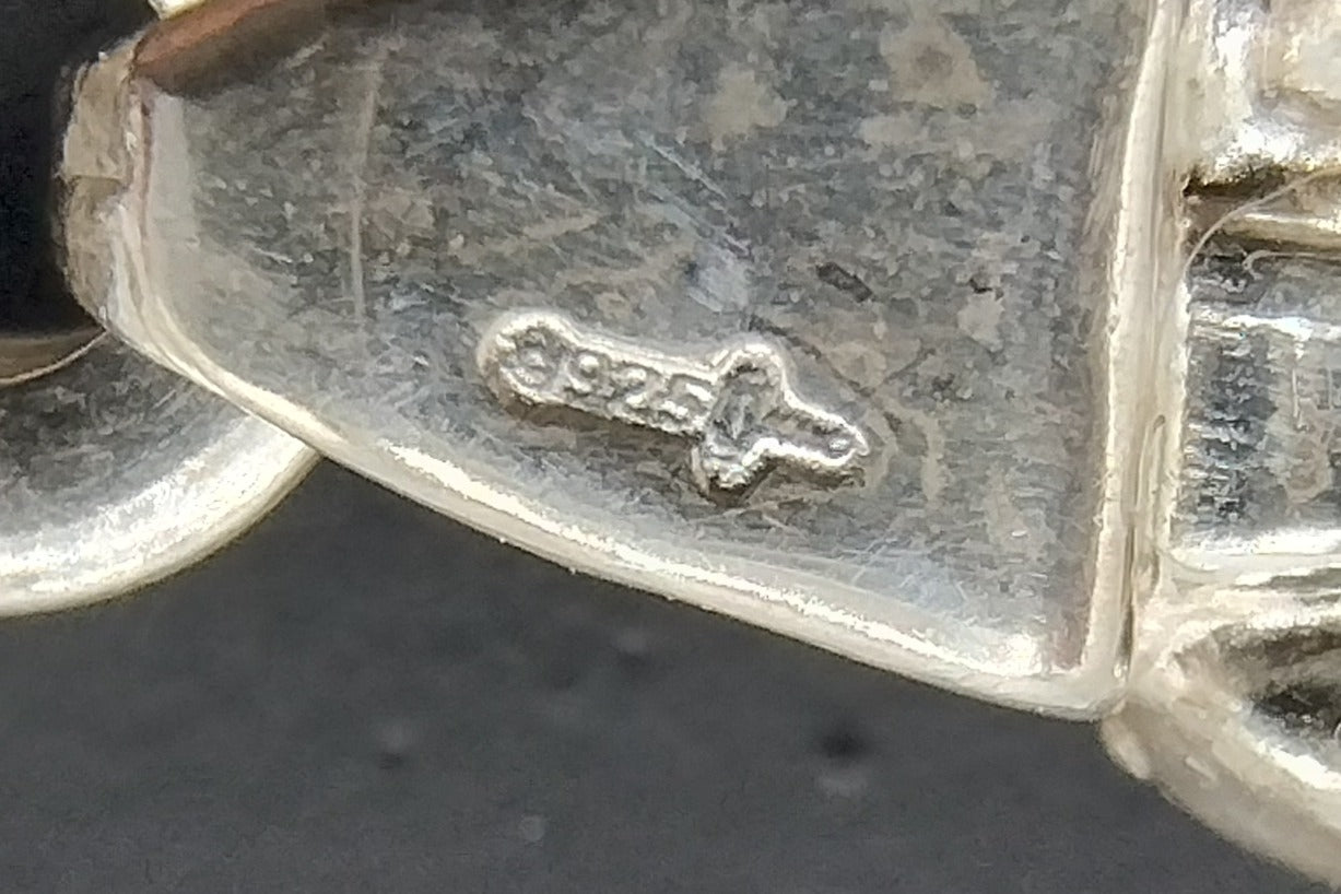 Zilveren schakelketting met 3 diamantjes, 46,5 cm