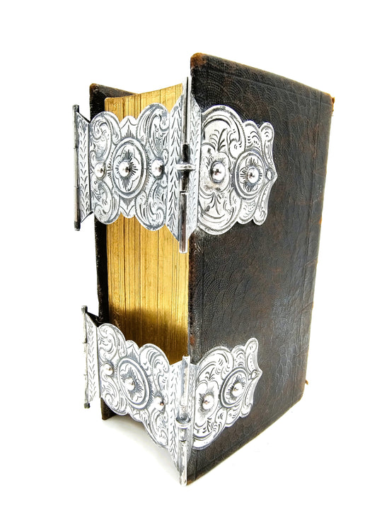 Bijbel met zilveren sloten, J.J. Lazonder / Amsterdam, 19e eeuws