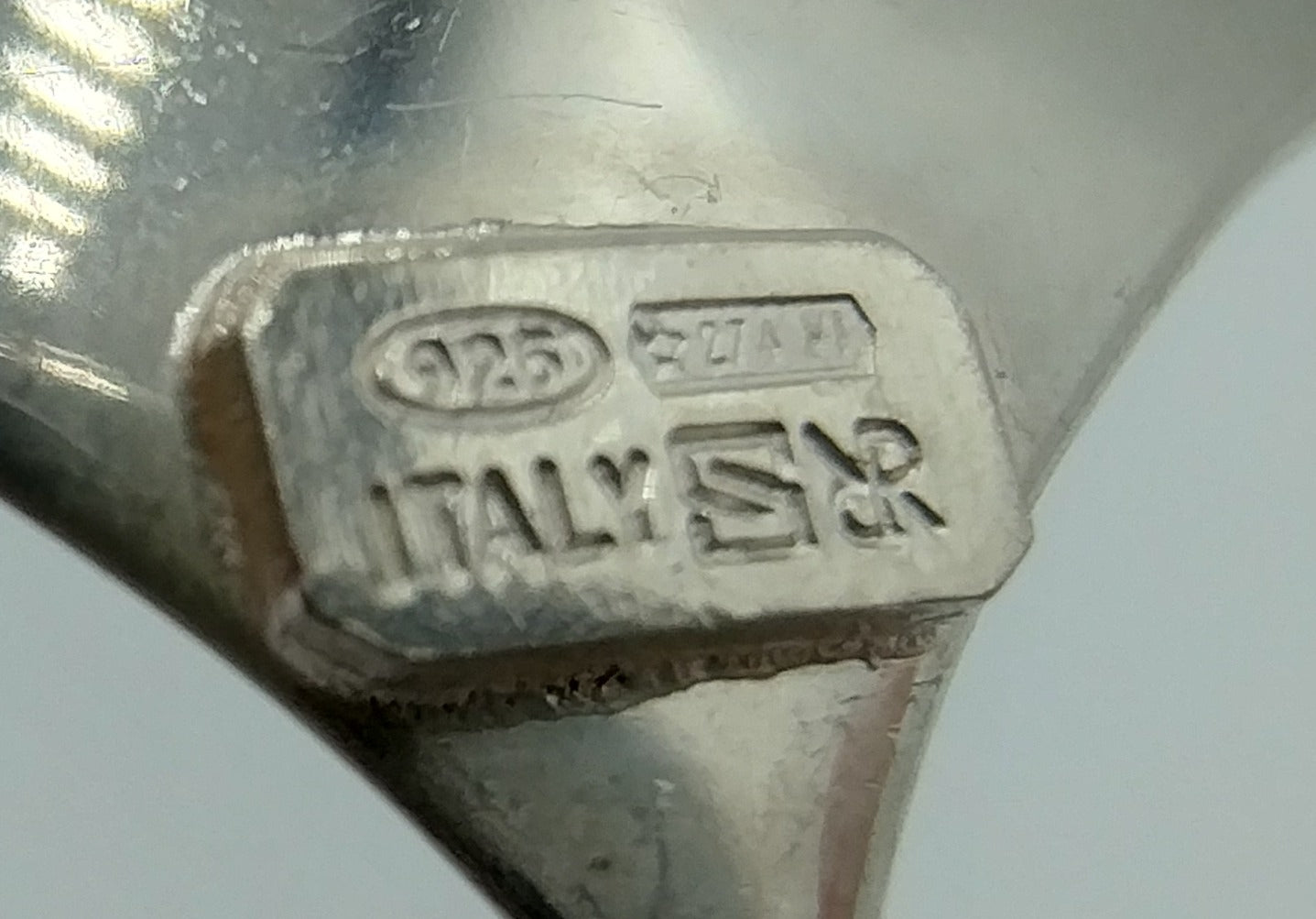 Herzförmige Ohrringe aus Silber, R. Ottorino, Italien, 925