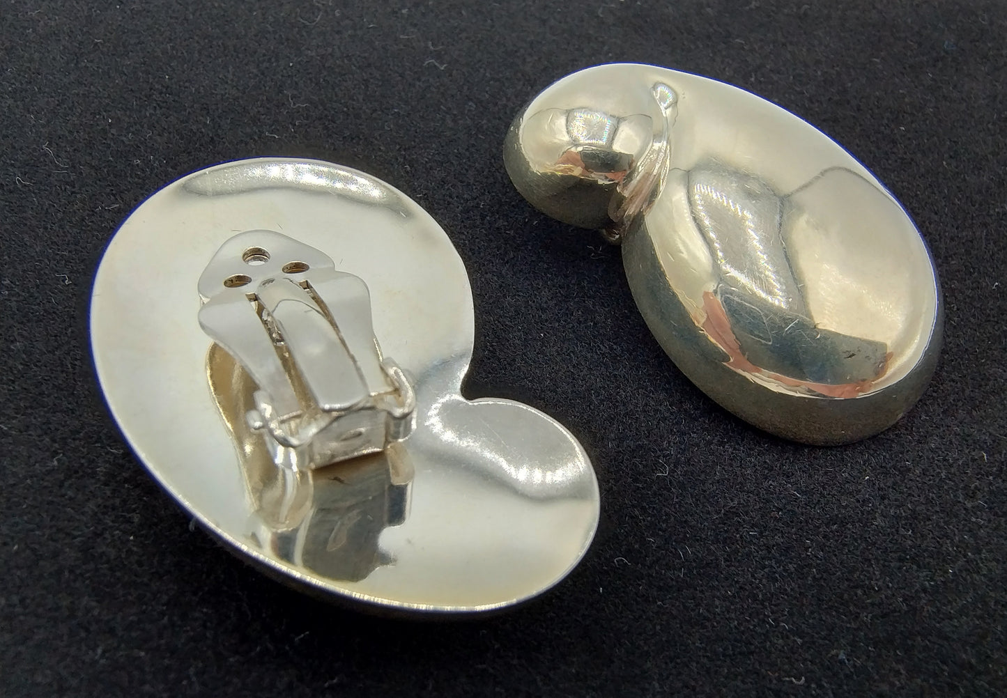 Zilveren oorbellen, clip, 925