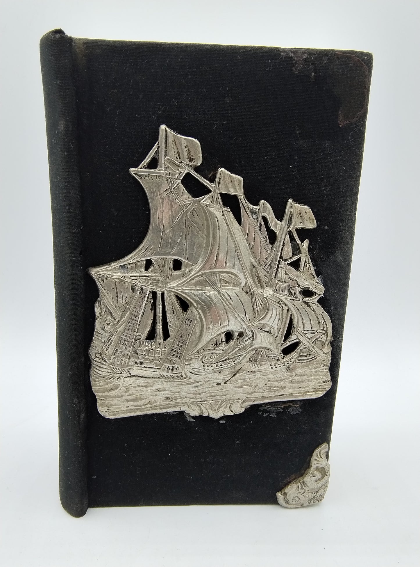 Bibel mit silbernem Dreimaster, Lemmer, 1860