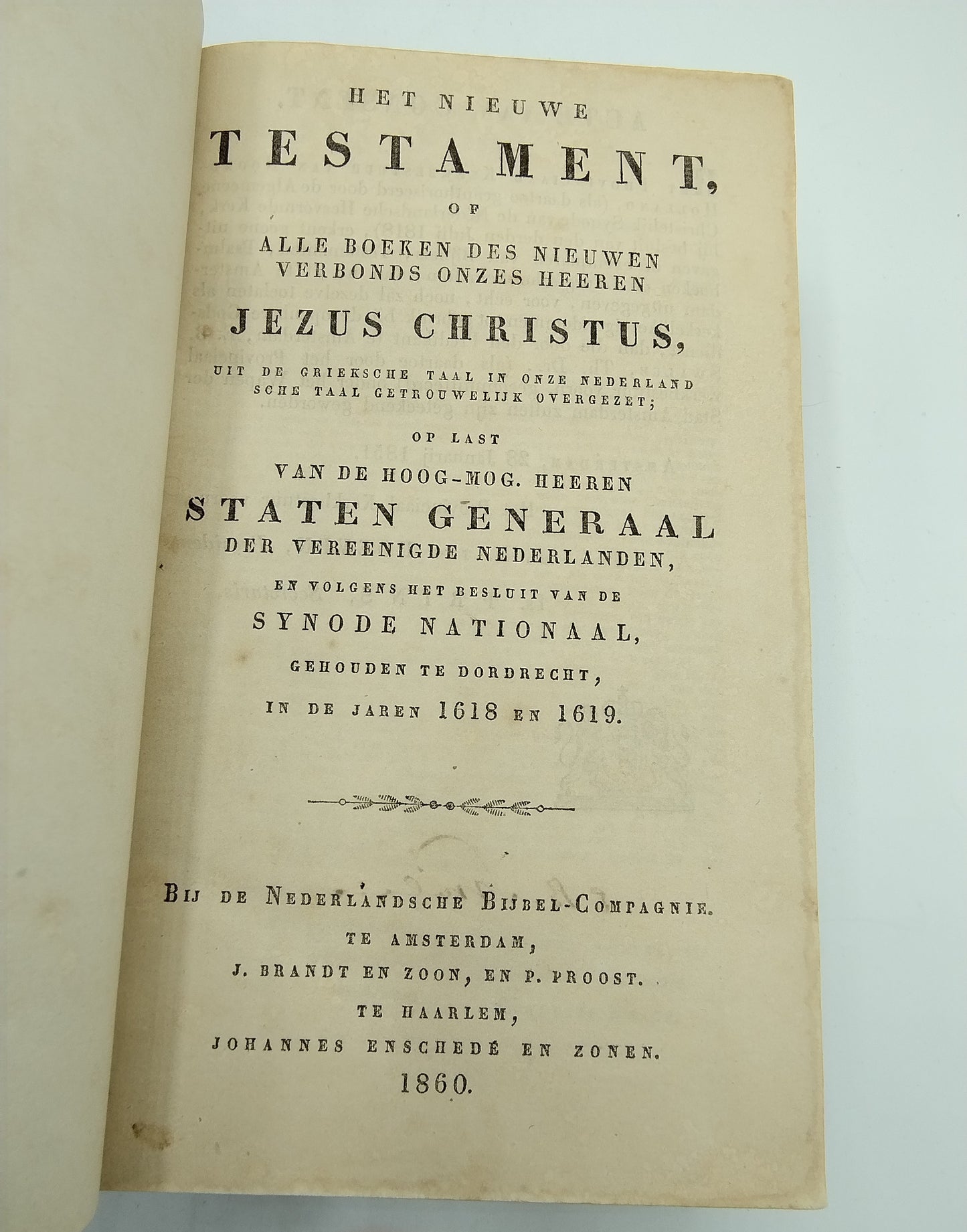 Bibel mit silbernem Dreimaster, Lemmer, 1860