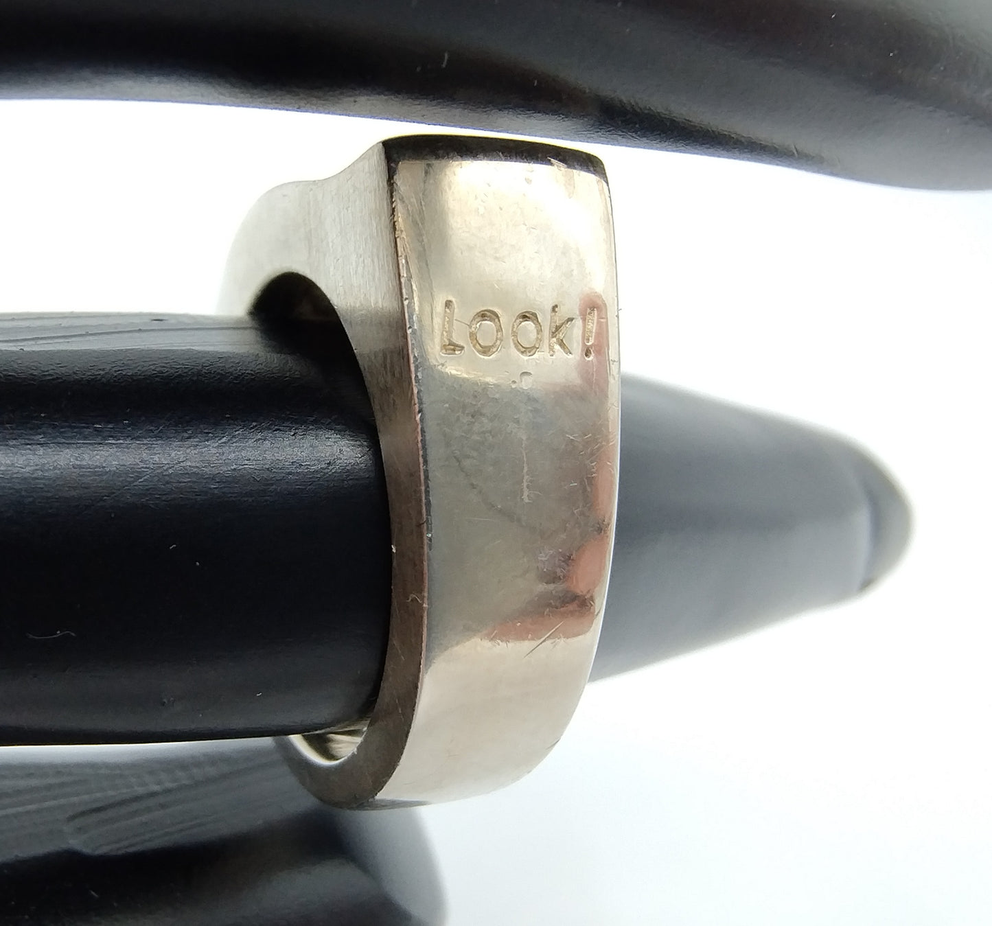 Zilveren ring, look!, 925, 17.5 mm